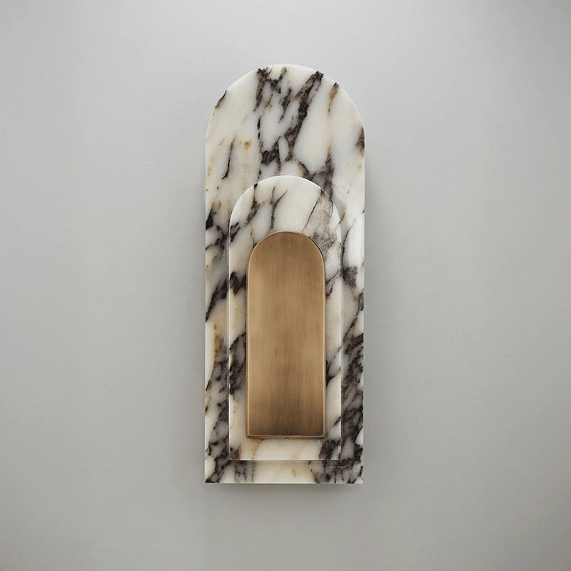 Utheisra Modern Minimalist Island Brass Marble Wall Lamp - Letslighting