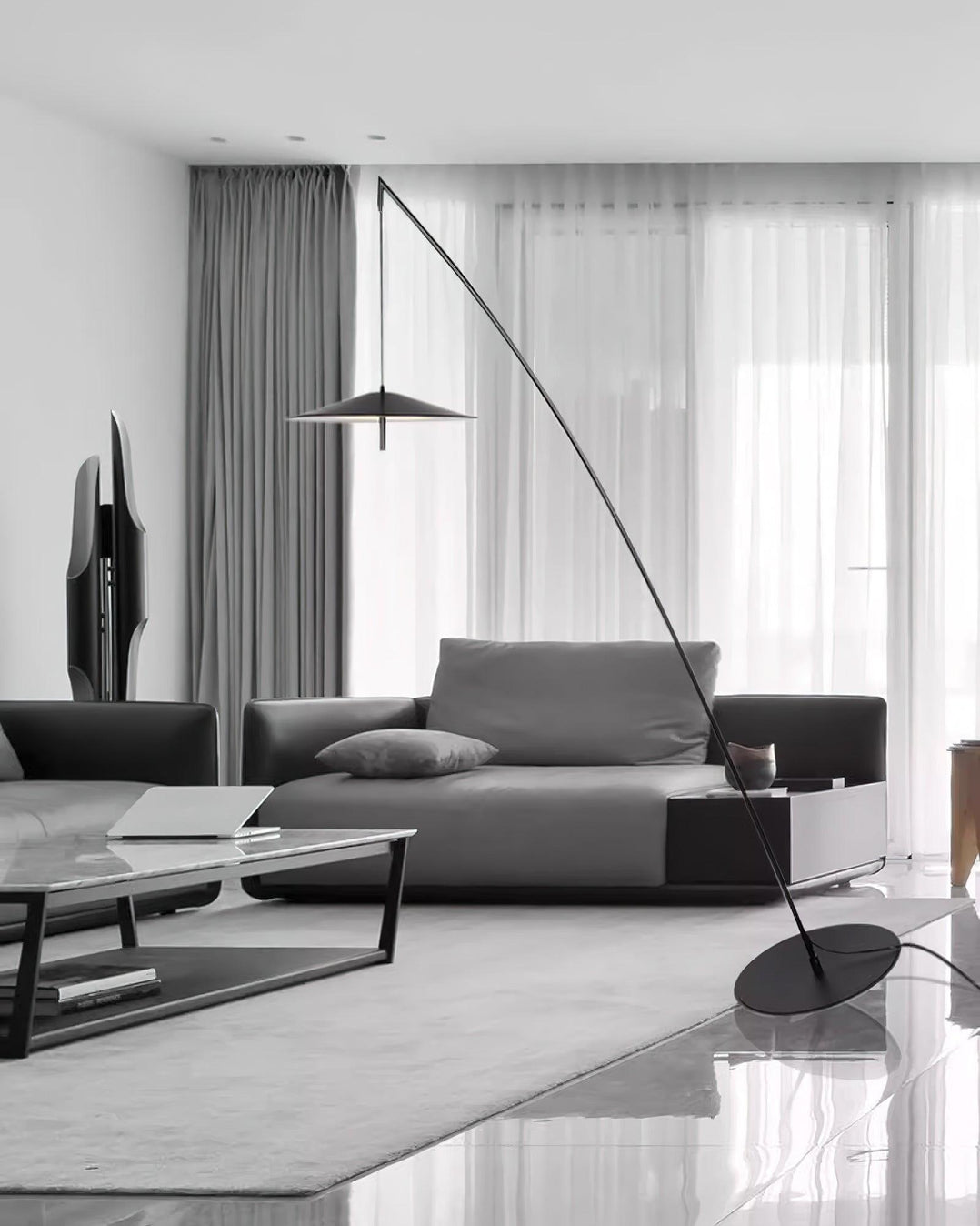 Arcana Black Minimalist Floor Lamp - Letslighting