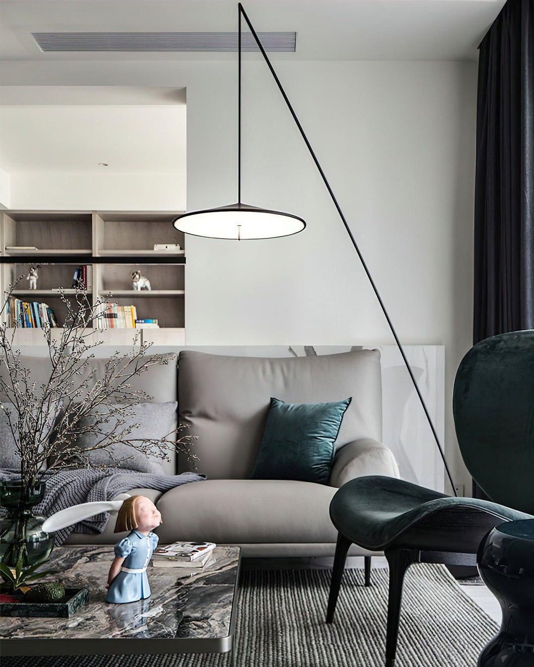 Arcana Black Minimalist Floor Lamp - Letslighting