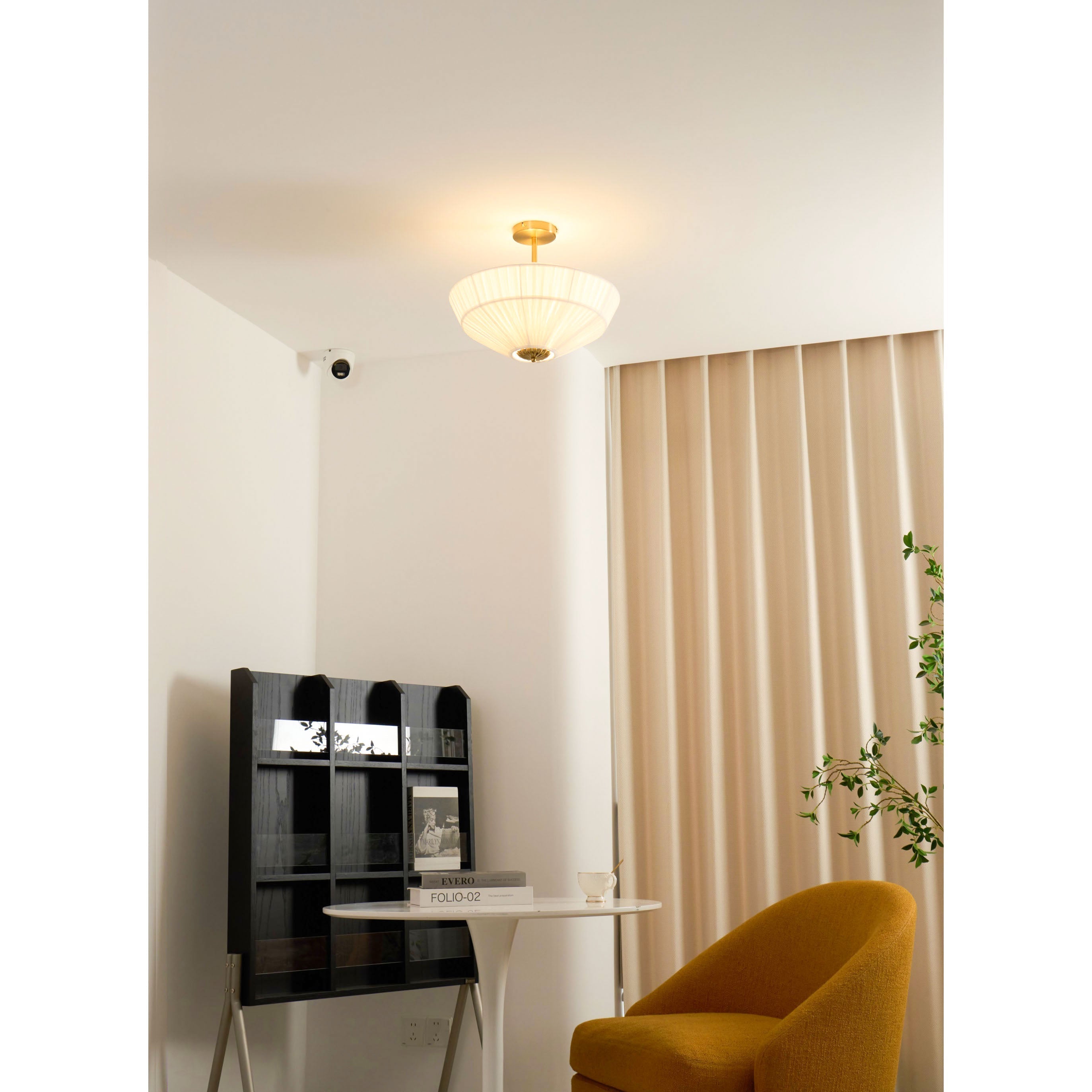 Casoreth Modern Minimalist Pleated Fabric Ceiling Lamp - Letslighting