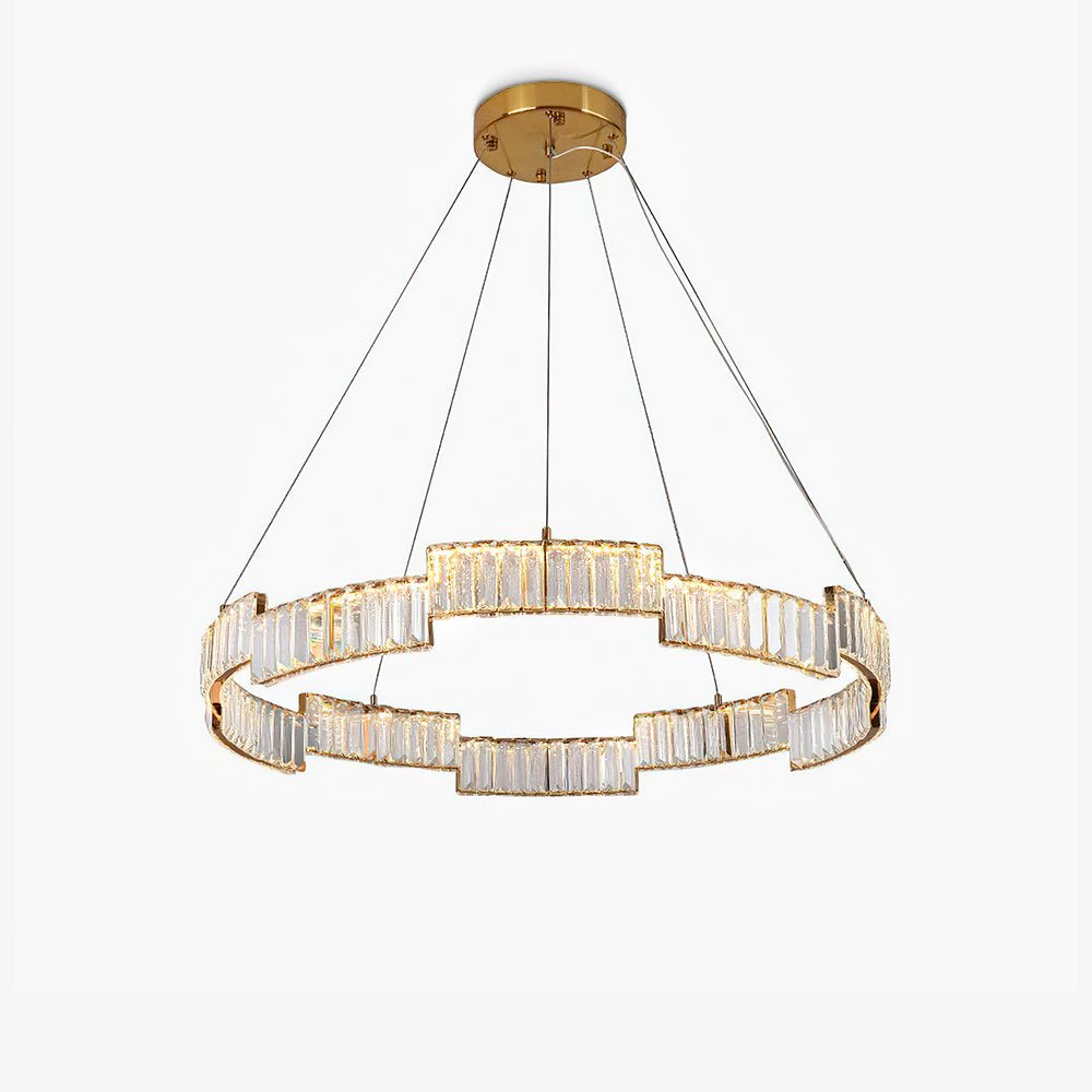 Lustra Chandelier Crystal with Gold Frame - Letslighting