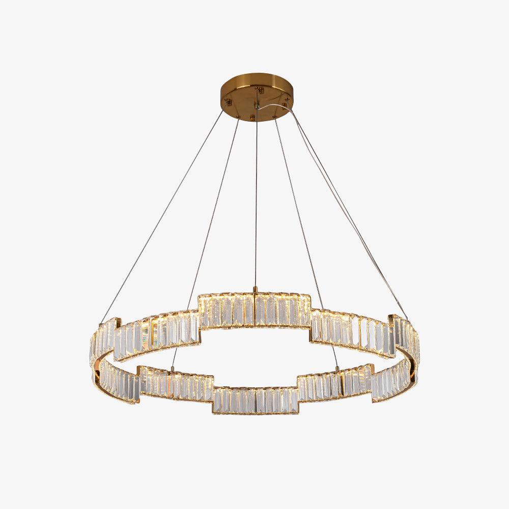 Lustra Chandelier Crystal with Gold Frame - Letslighting
