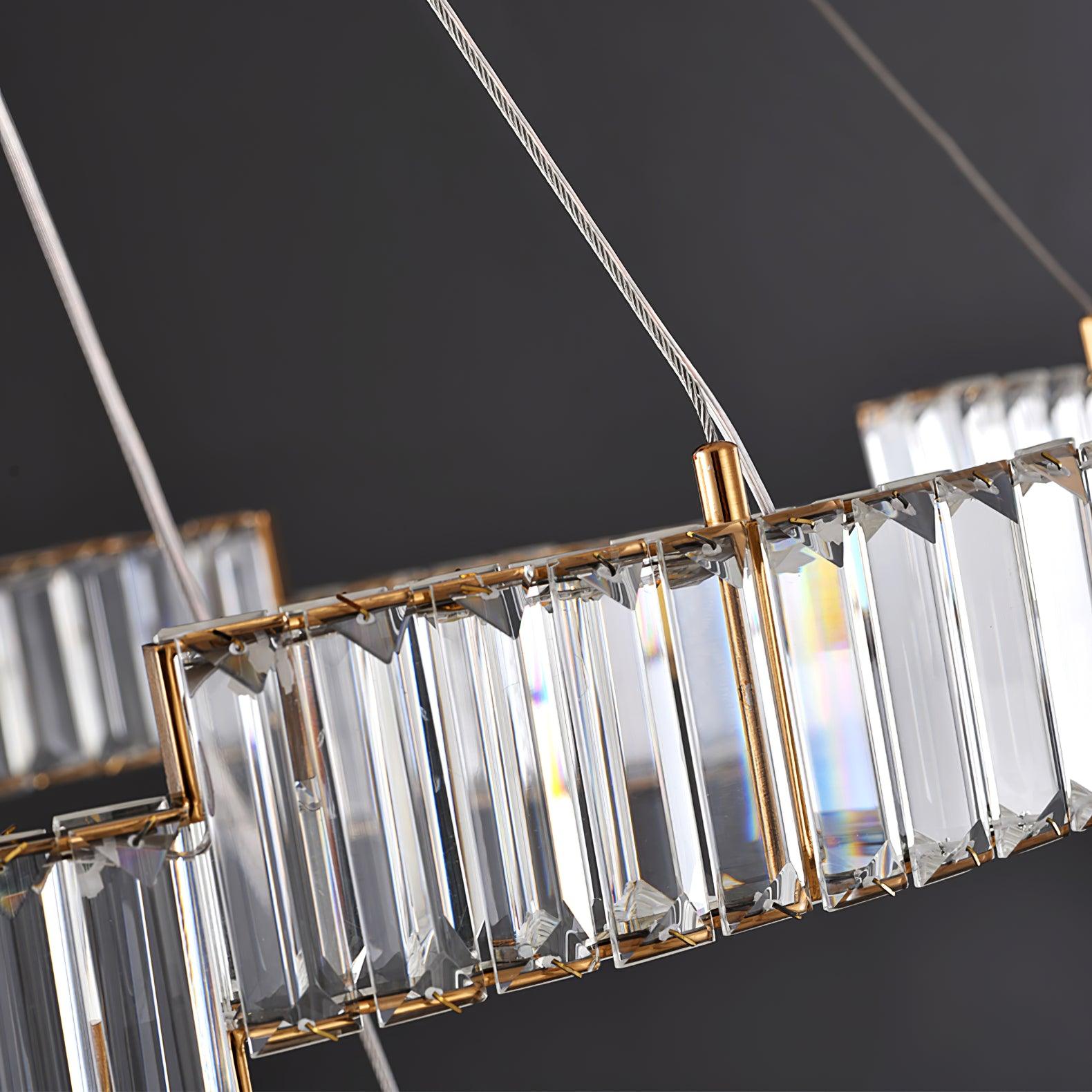 Lustra Chandelier Crystal with Gold Frame - Letslighting