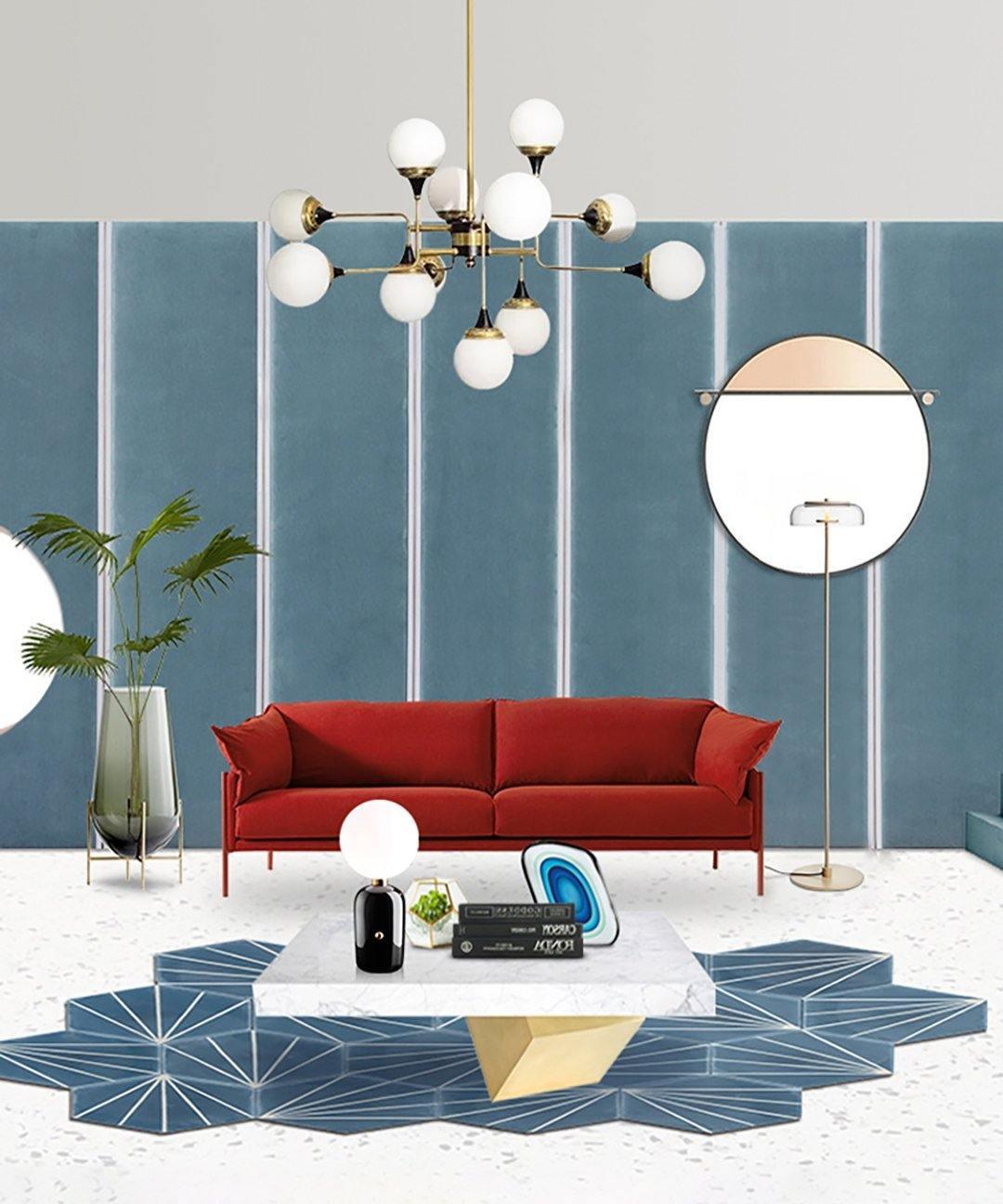 Lustra Chandelier Stilnovo Brass Black Glass - Letslighting