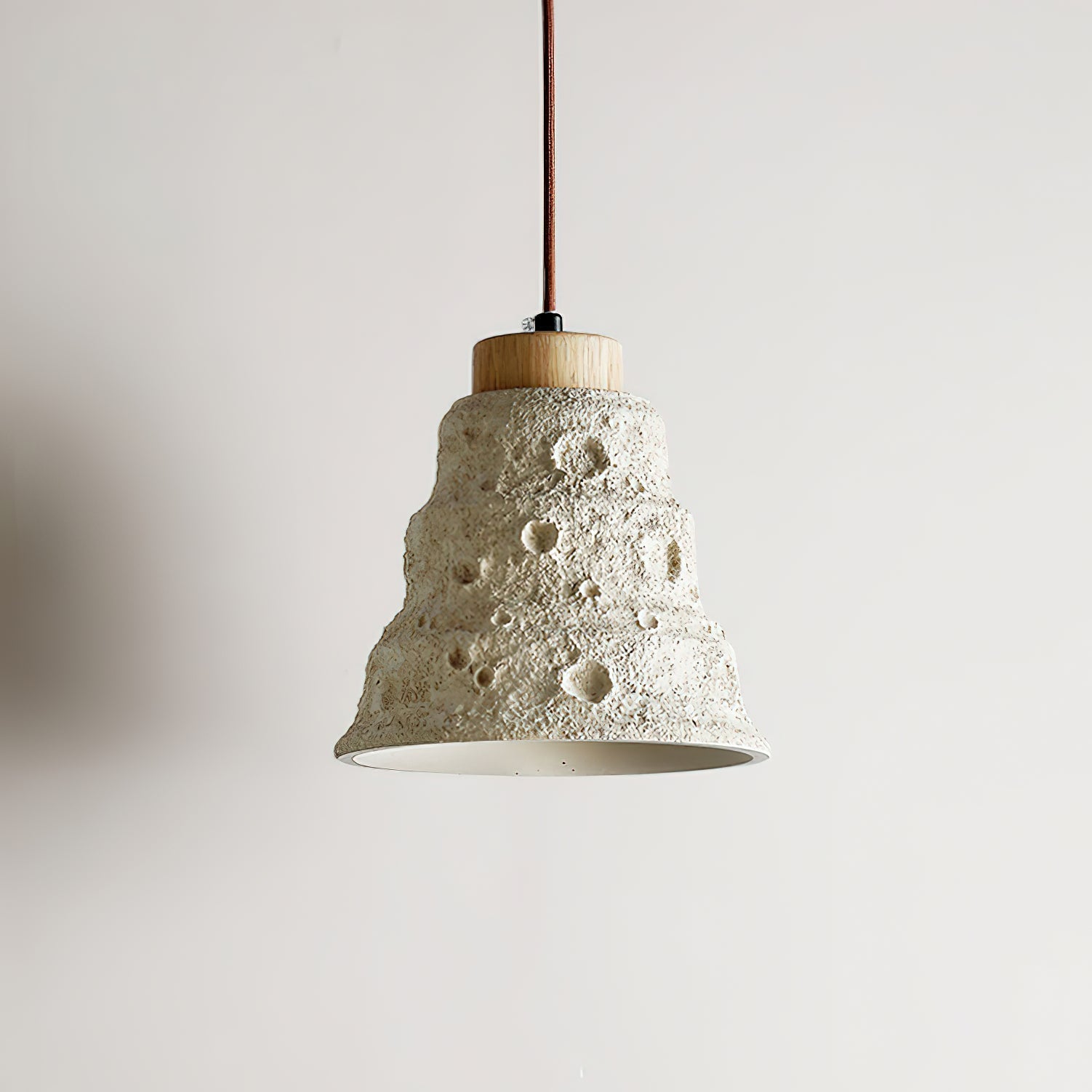 Ilphaeth Nordic Art Bell Stone Wood Pendant Light - Letslighting