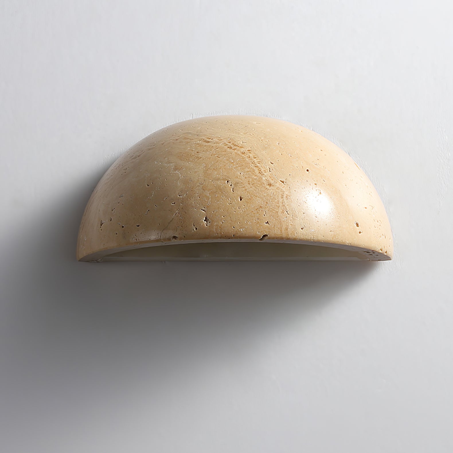 Vethayra Half-Dome Travertine Wall Light - Letslighting