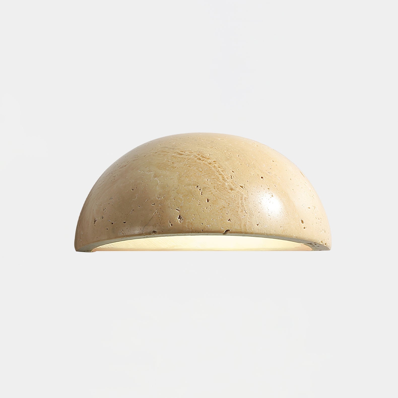 Vethayra Half-Dome Travertine Wall Light - Letslighting