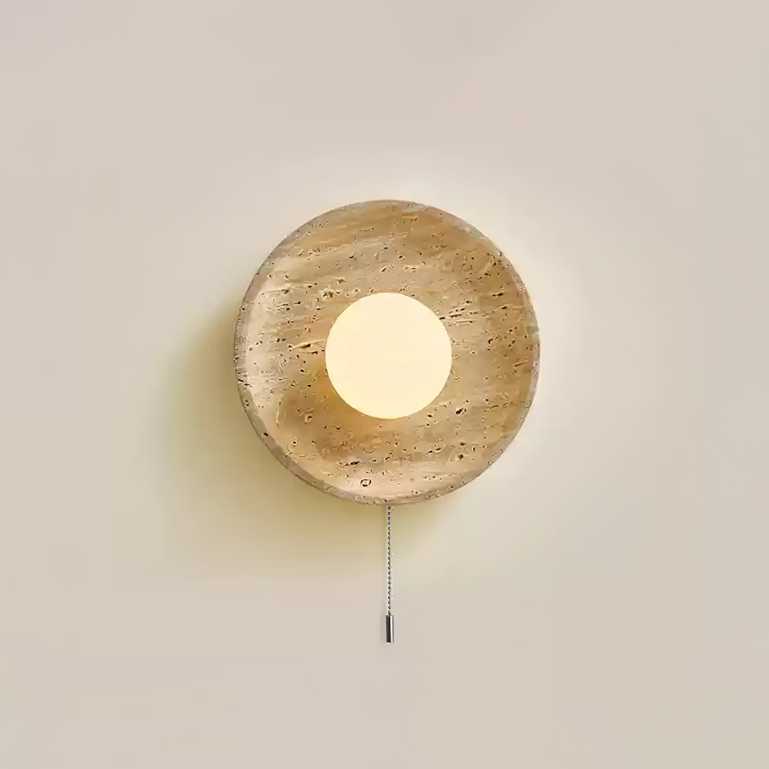 Vephair Bowl-Frame Travertine Wall Light - Letslighting
