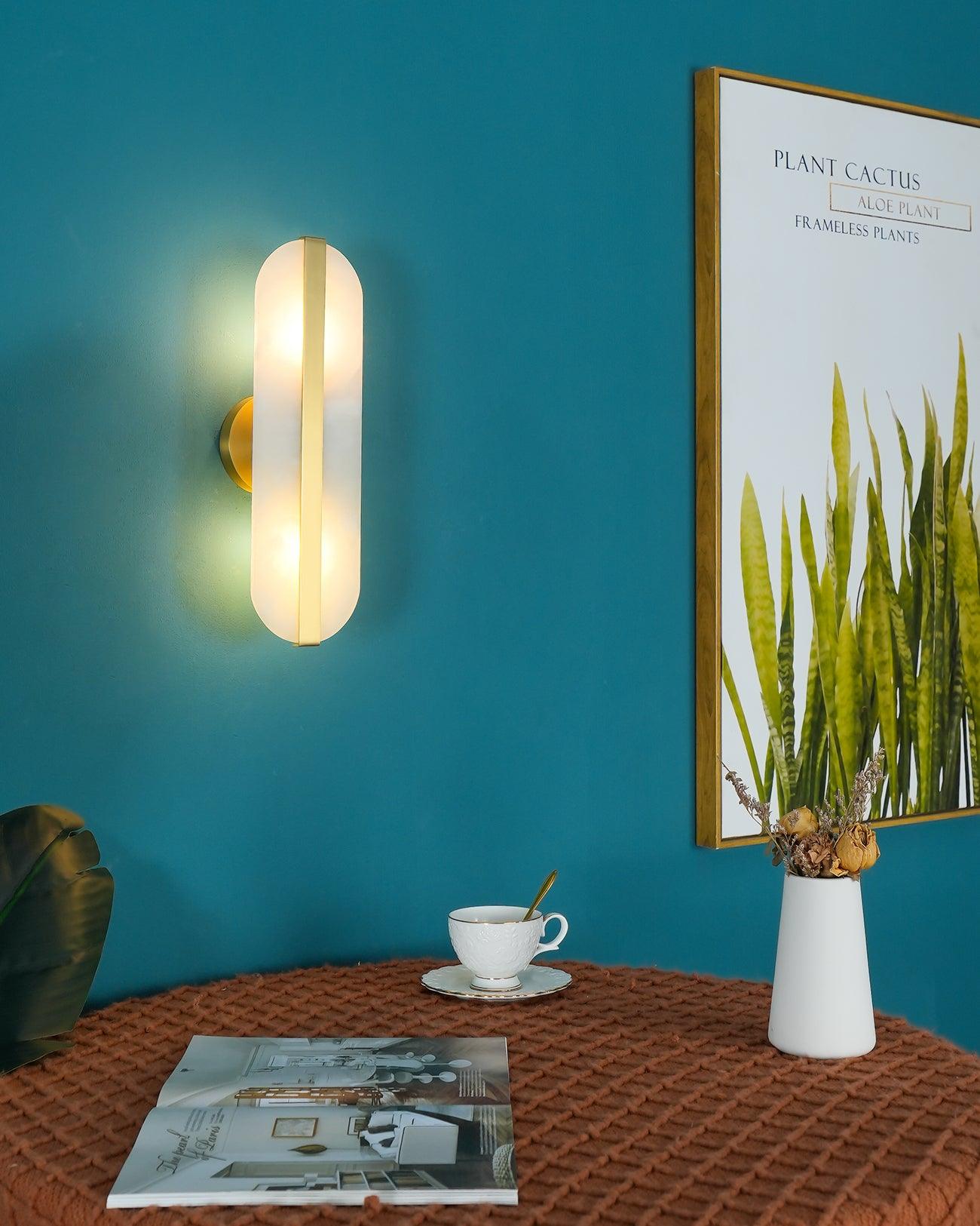 Calura Alabaster Double Light Wall Lamp - Letslighting