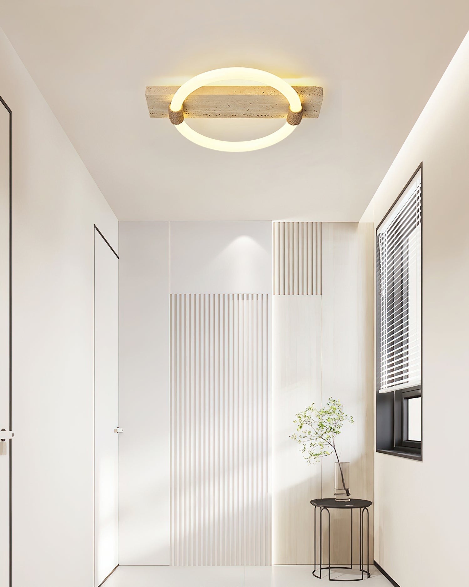 Elmaryra Ringed Travertine Wall Light - Letslighting