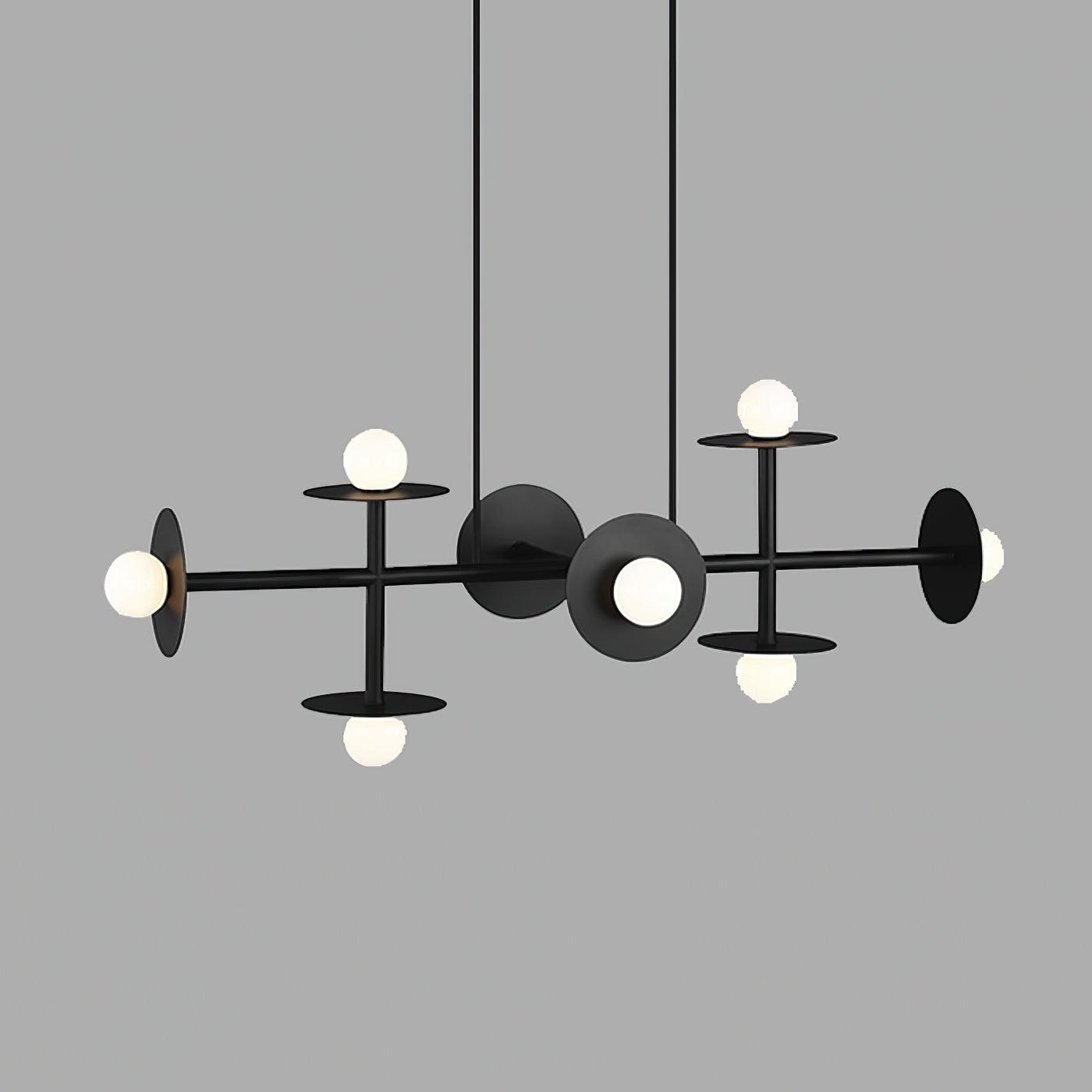 Lustra Strada Chandelier Brass Glass Geometric - Letslighting