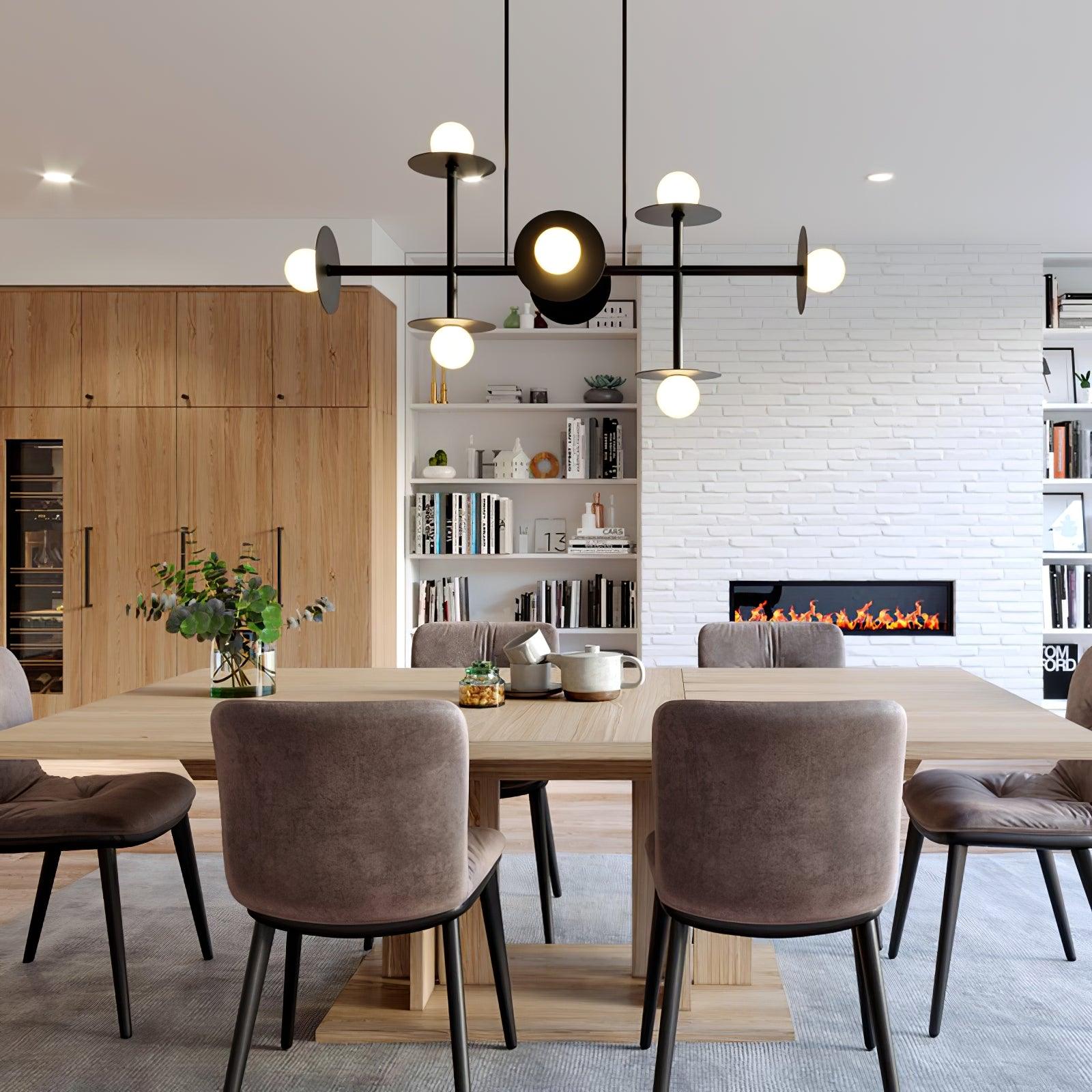 Lustra Strada Chandelier Brass Glass Geometric - Letslighting