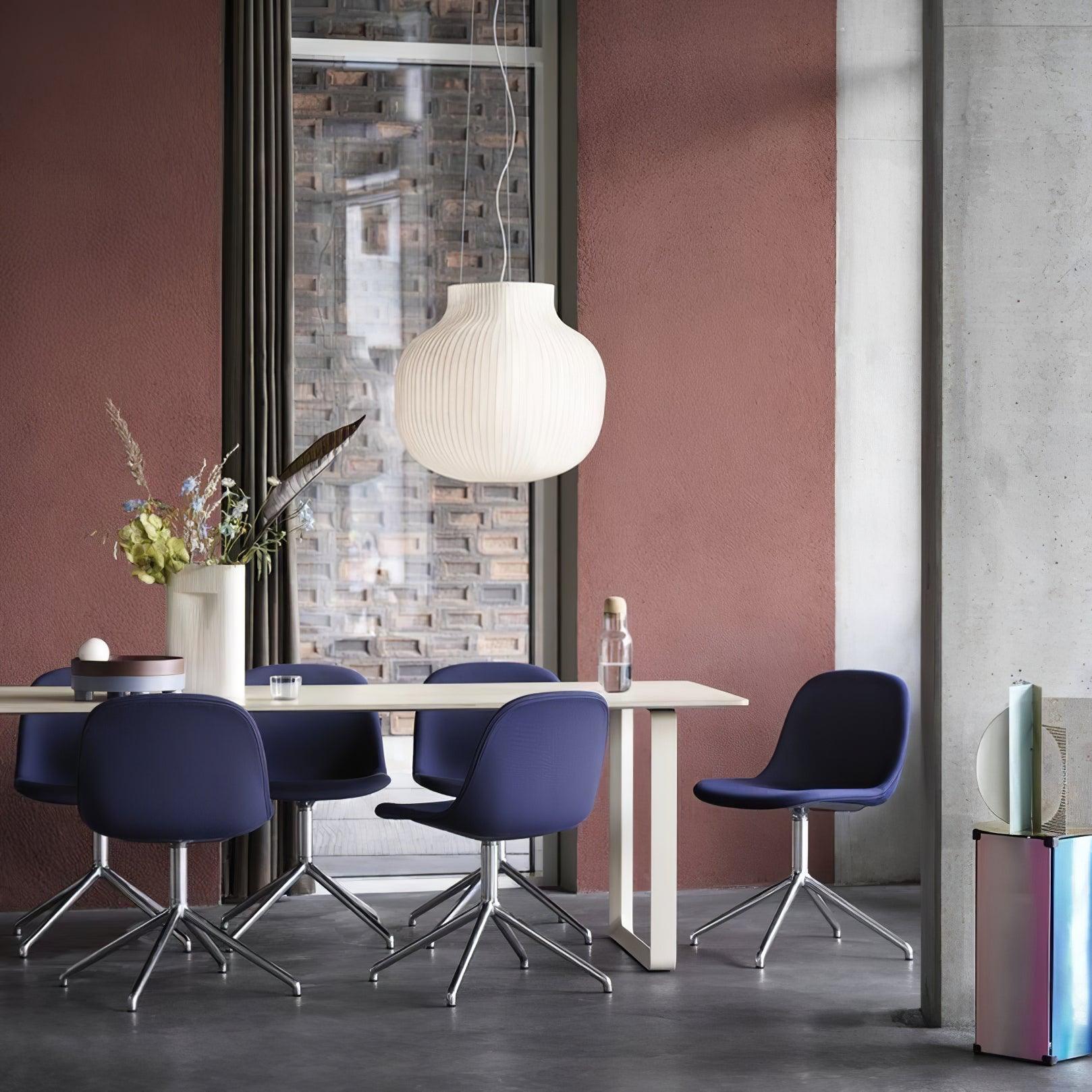 Pendant Light Silk Bell Shade Pleated Curved Modern Minimalist - Letslighting