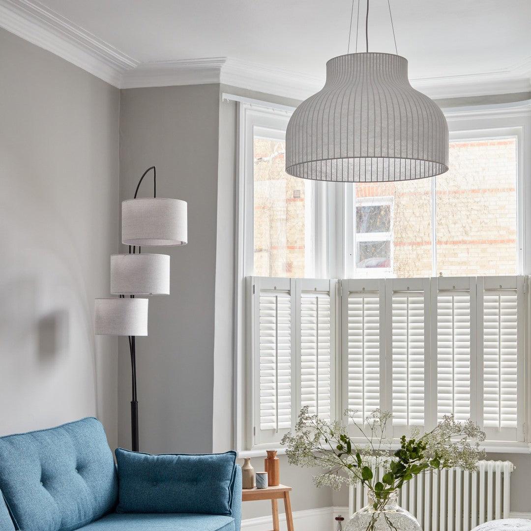 Pendant Light Silk Bell Shade Pleated Curved Modern Minimalist - Letslighting