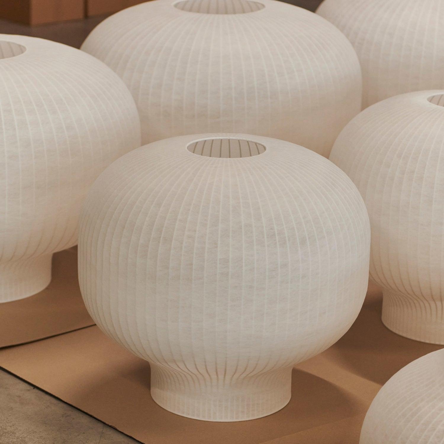 Pendant Light Silk Bell Shade Pleated Curved Modern Minimalist - Letslighting
