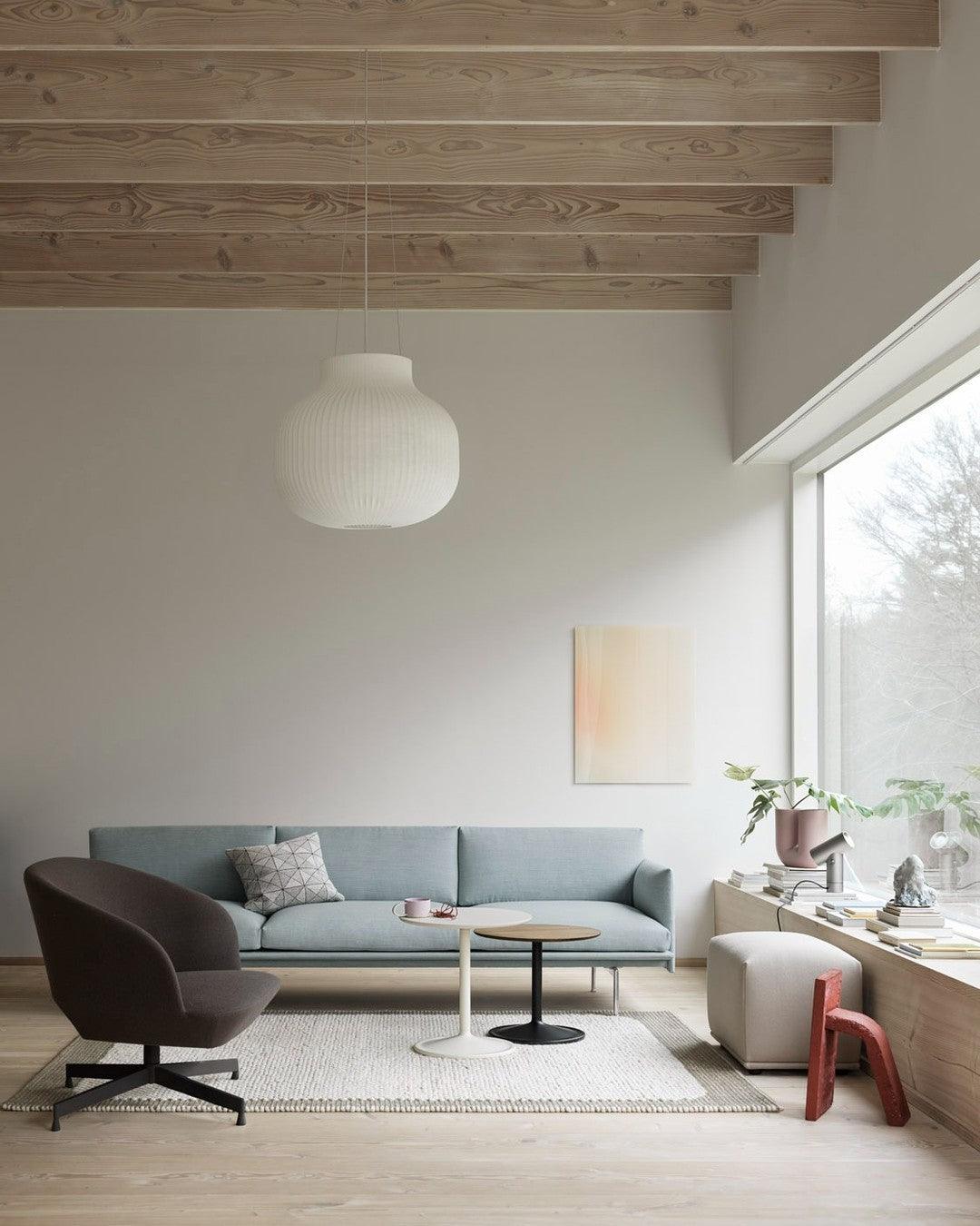 Pendant Light Silk Bell Shade Pleated Curved Modern Minimalist - Letslighting