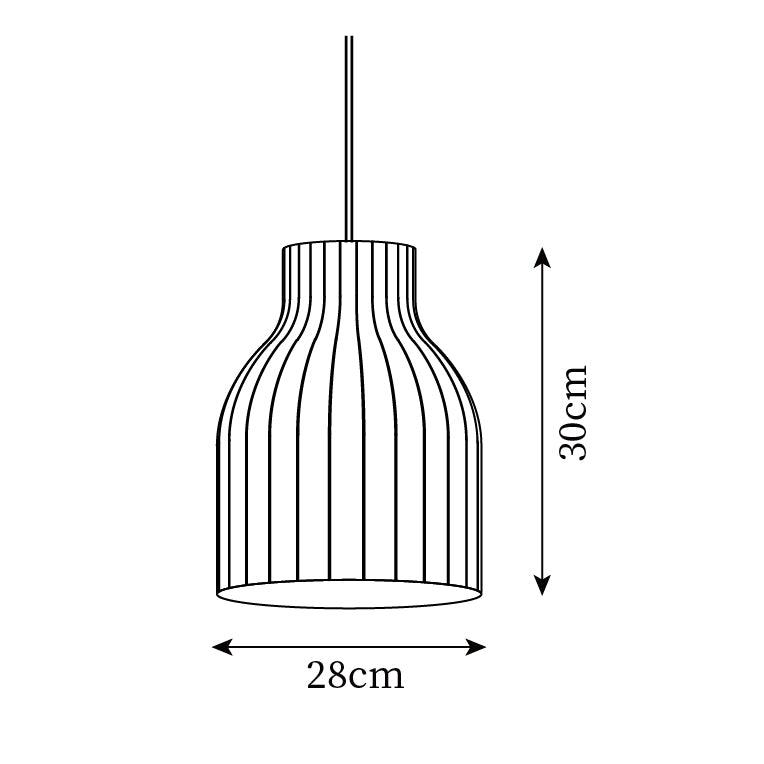 Pendant Light Silk Bell Shade Pleated Curved Modern Minimalist - Letslighting
