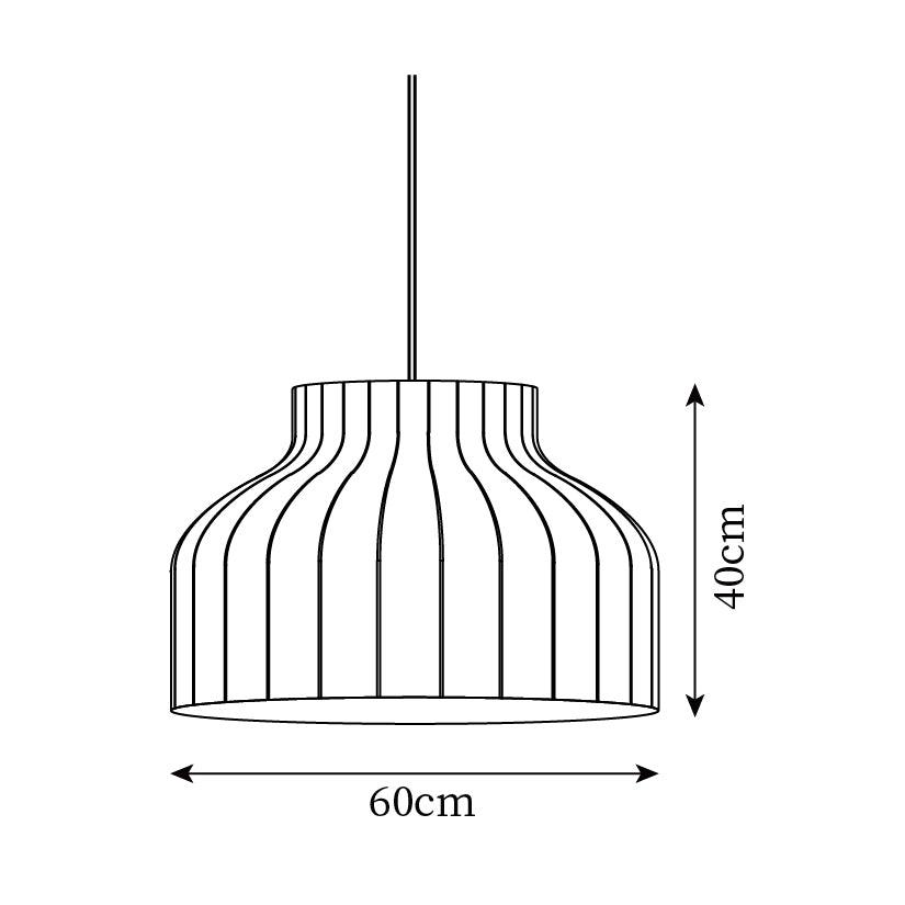 Pendant Light Silk Bell Shade Pleated Curved Modern Minimalist - Letslighting