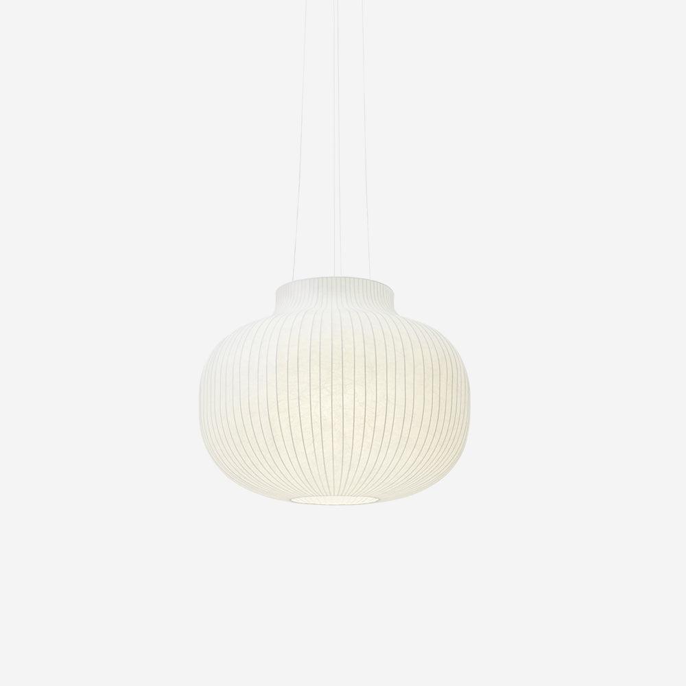 Pendant Light Silk Bell Shade Pleated Curved Modern Minimalist - Letslighting