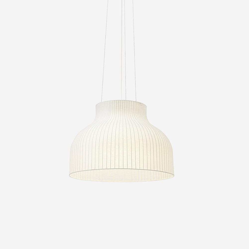 Pendant Light Silk Bell Shade Pleated Curved Modern Minimalist - Letslighting