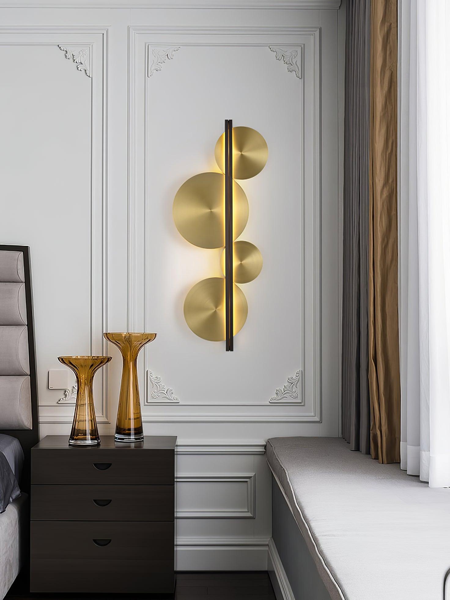 Lustra Wall Lamp Gold Circular Sculptural - Letslighting
