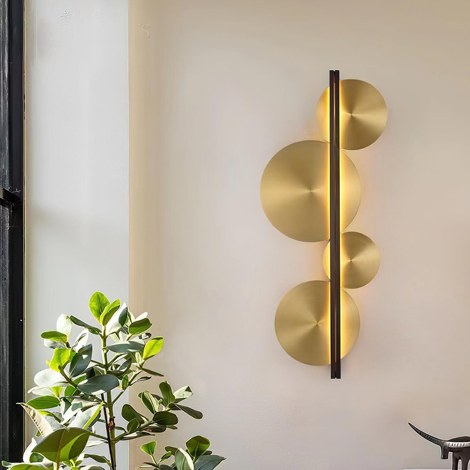 Lustra Wall Lamp Gold Circular Sculptural - Letslighting
