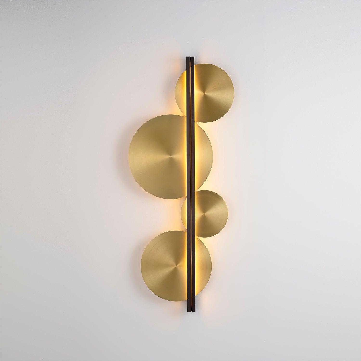 Lustra Wall Lamp Gold Circular Sculptural - Letslighting