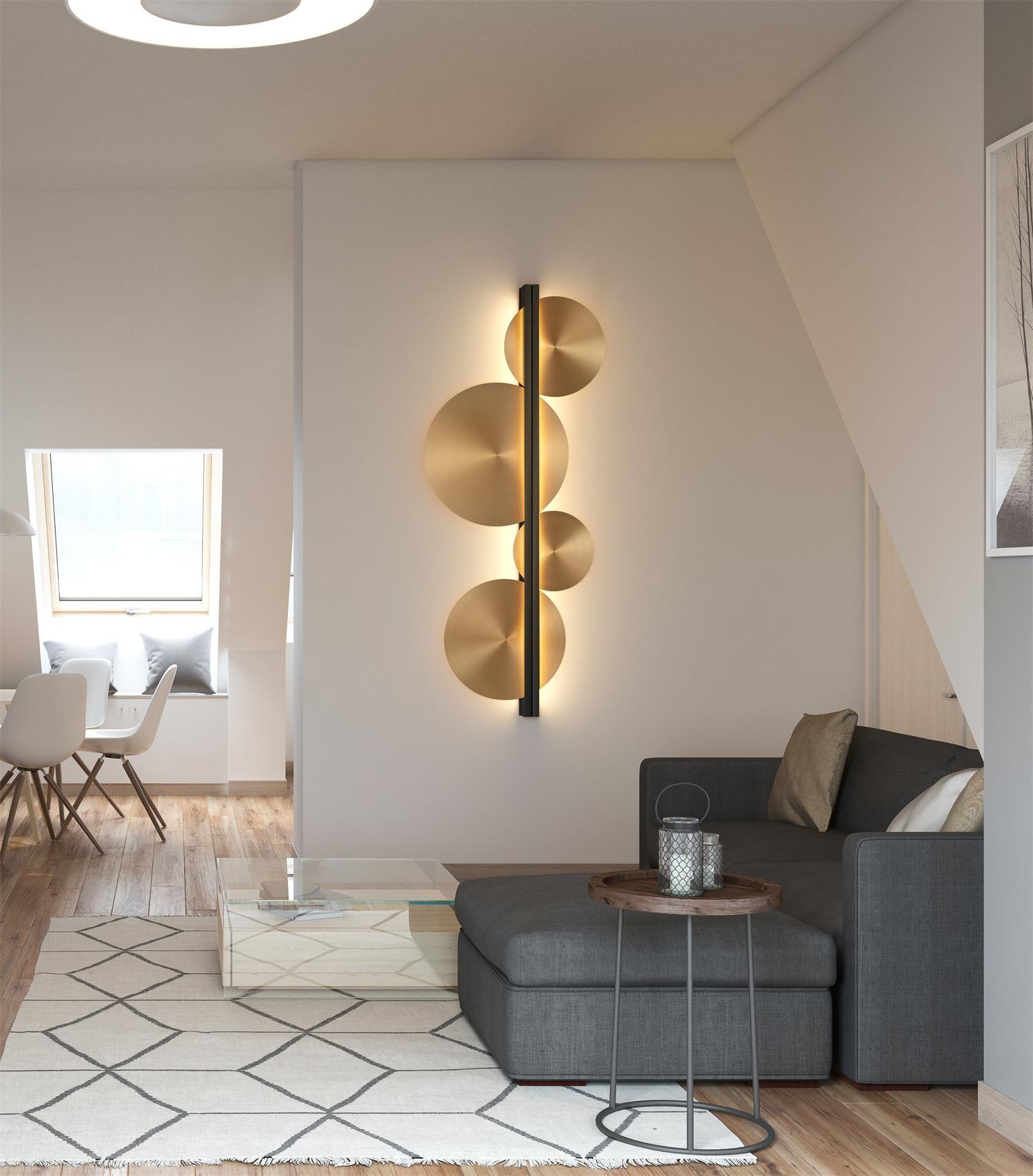 Lustra Wall Lamp Gold Circular Sculptural - Letslighting