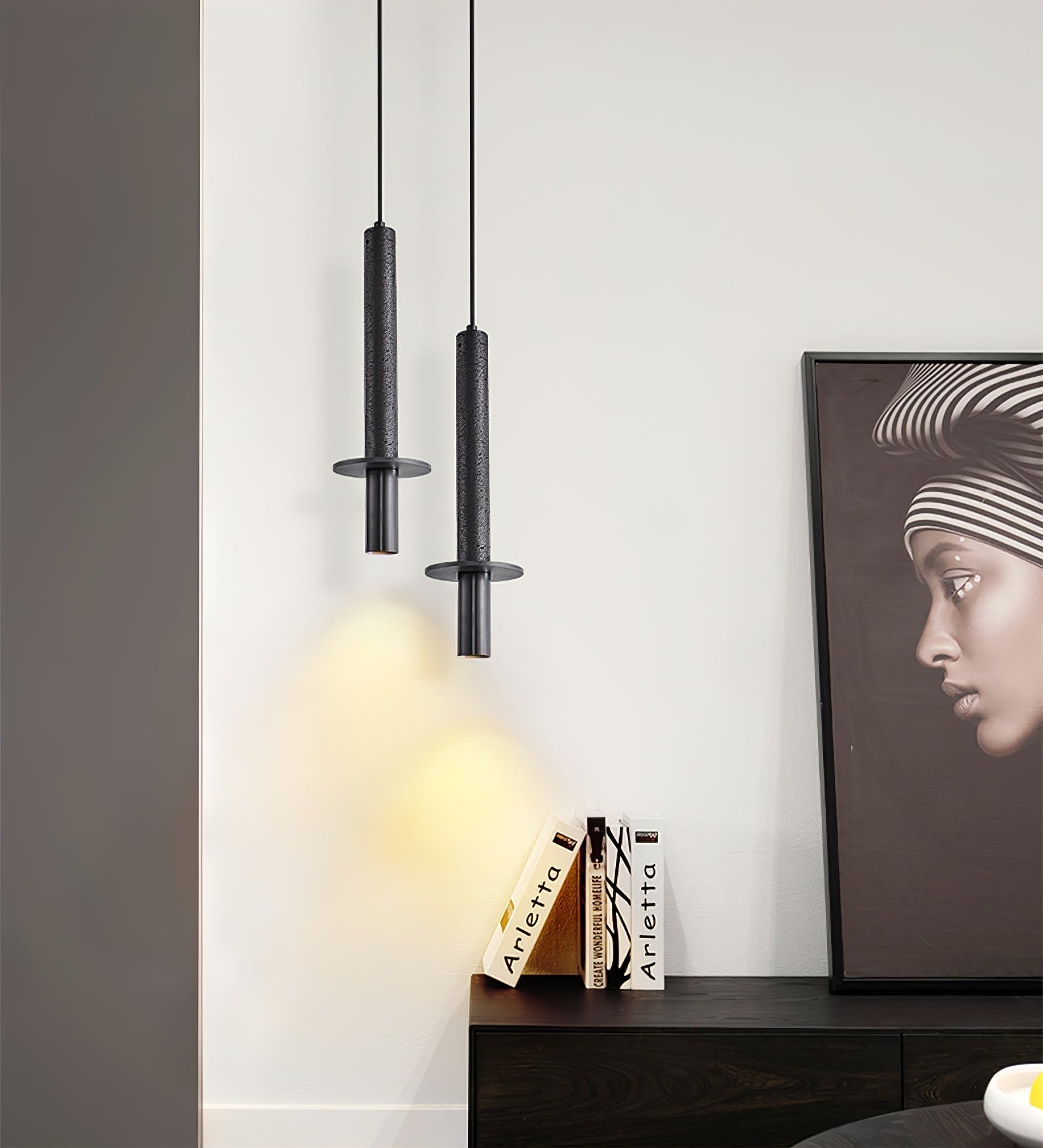 Avdoryra Dual Cylinder Travertine Pendant Light - Letslighting
