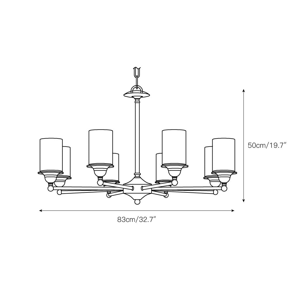 Idorara Postmodern Luxury Brass Glass Chandelier - Letslighting