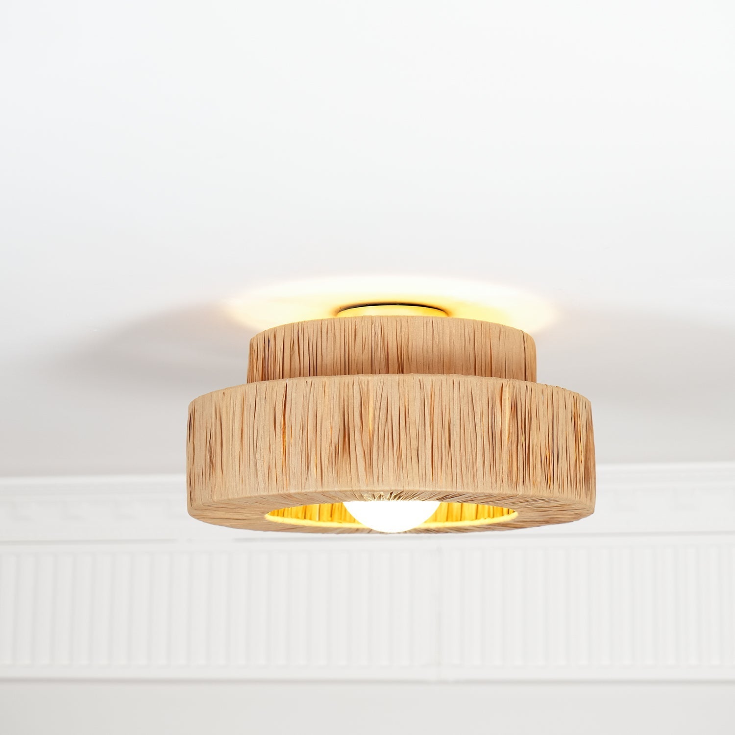 Ilthean Natural Straw Art Ceiling Lamp - Letslighting