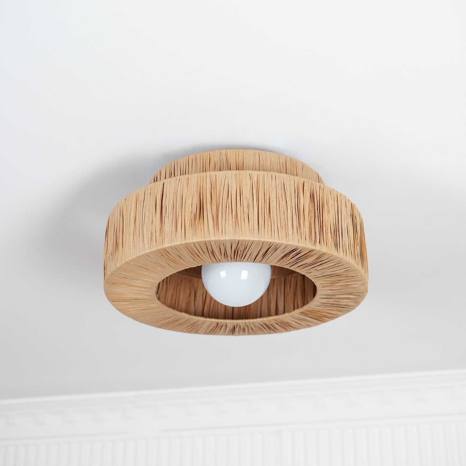 Ilthean Natural Straw Art Ceiling Lamp - Letslighting