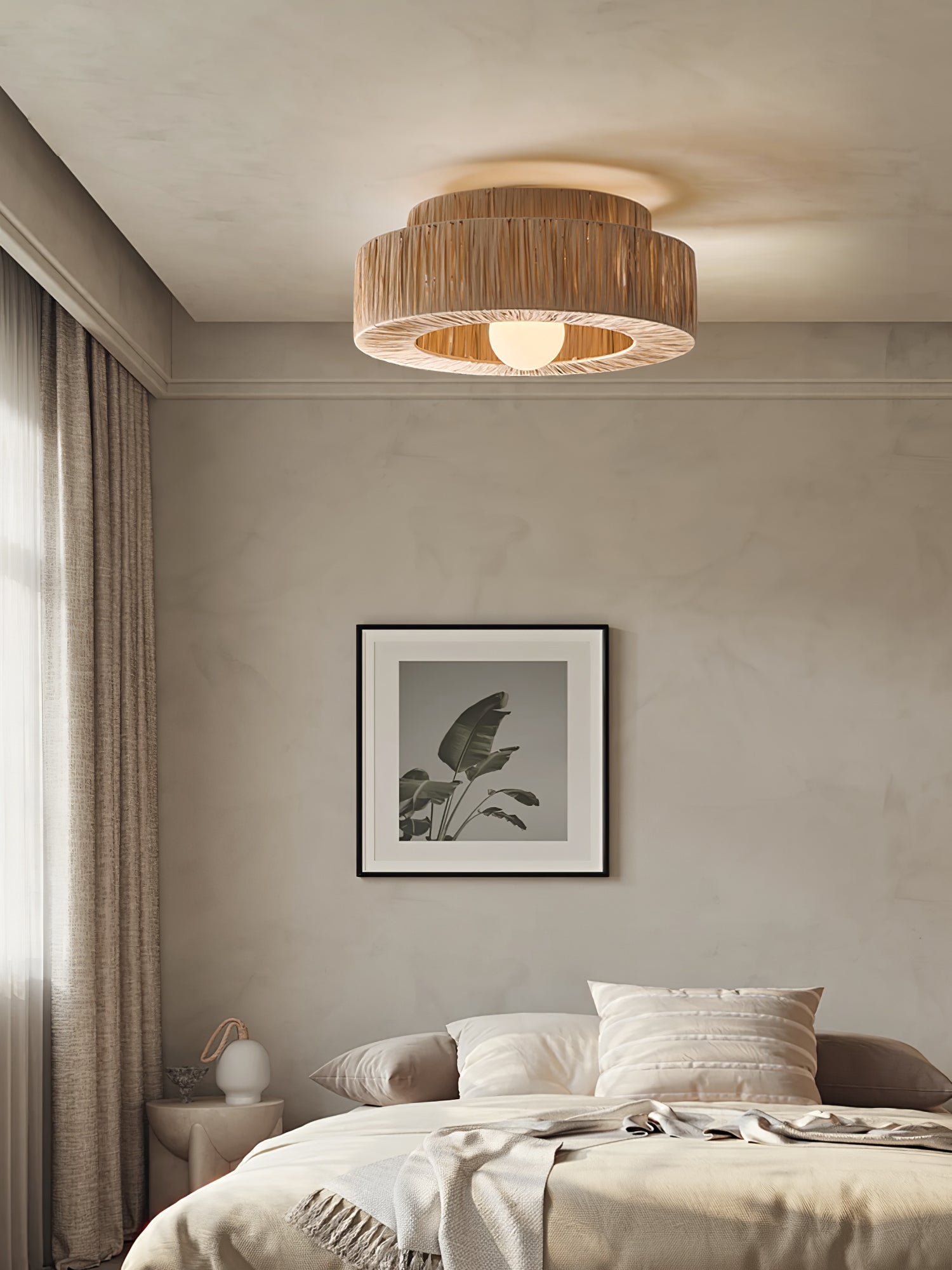 Ilthean Natural Straw Art Ceiling Lamp - Letslighting