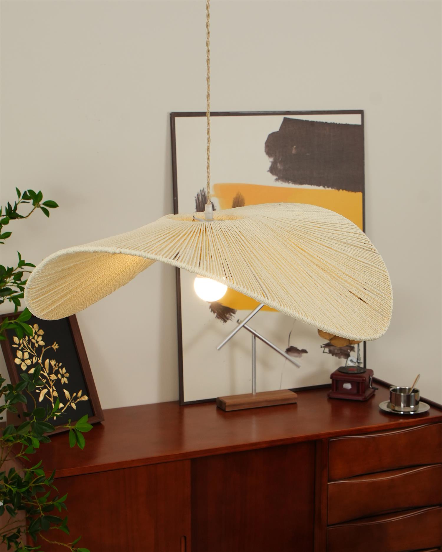 Solara Handwoven Natural Rattan Pendant Light - Letslighting