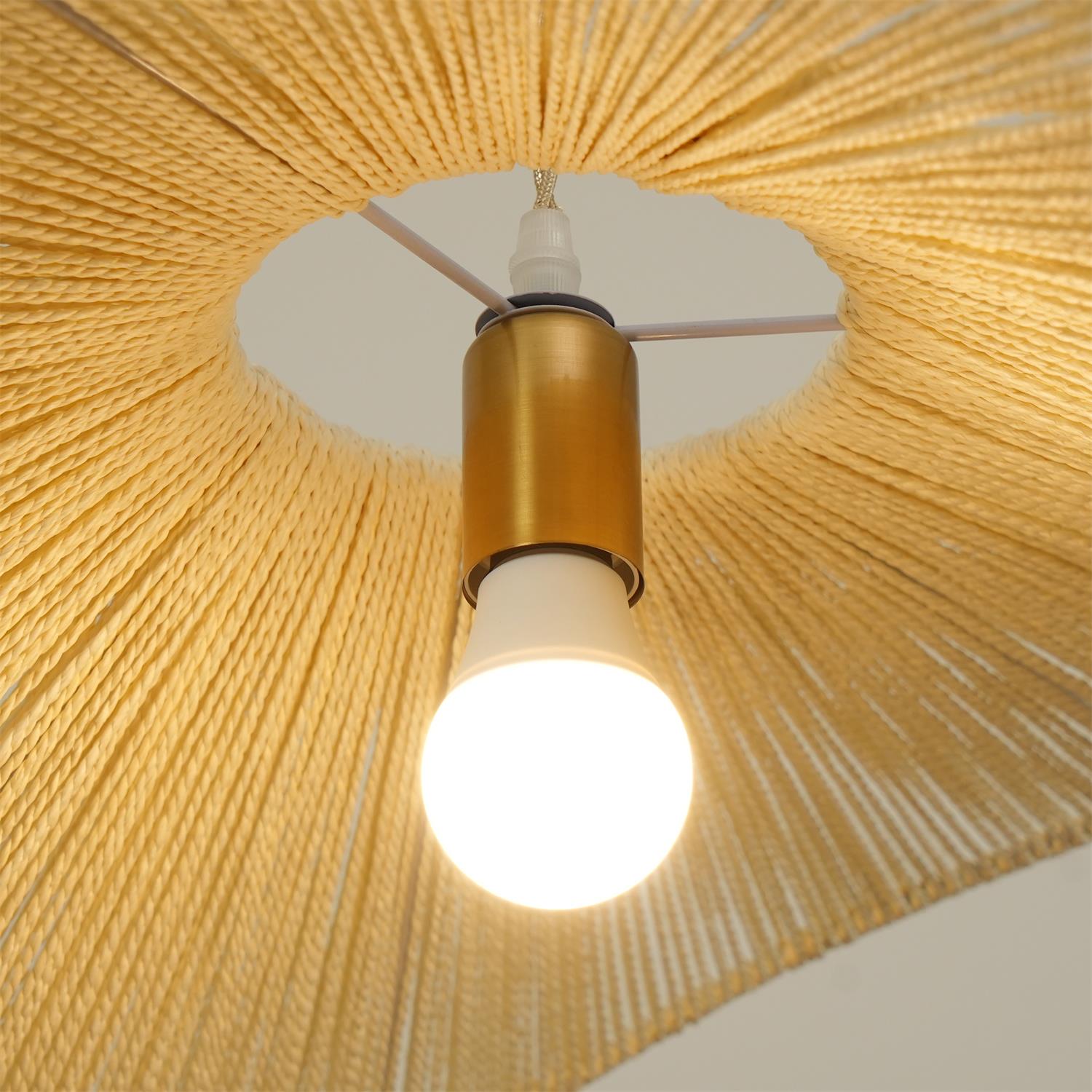 Solara Handwoven Natural Rattan Pendant Light - Letslighting