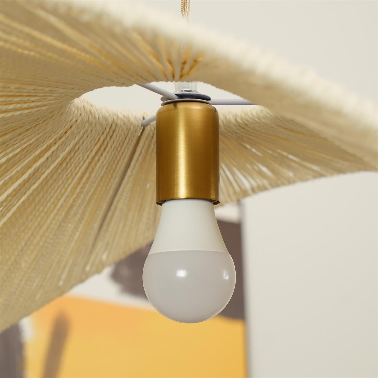 Solara Handwoven Natural Rattan Pendant Light - Letslighting