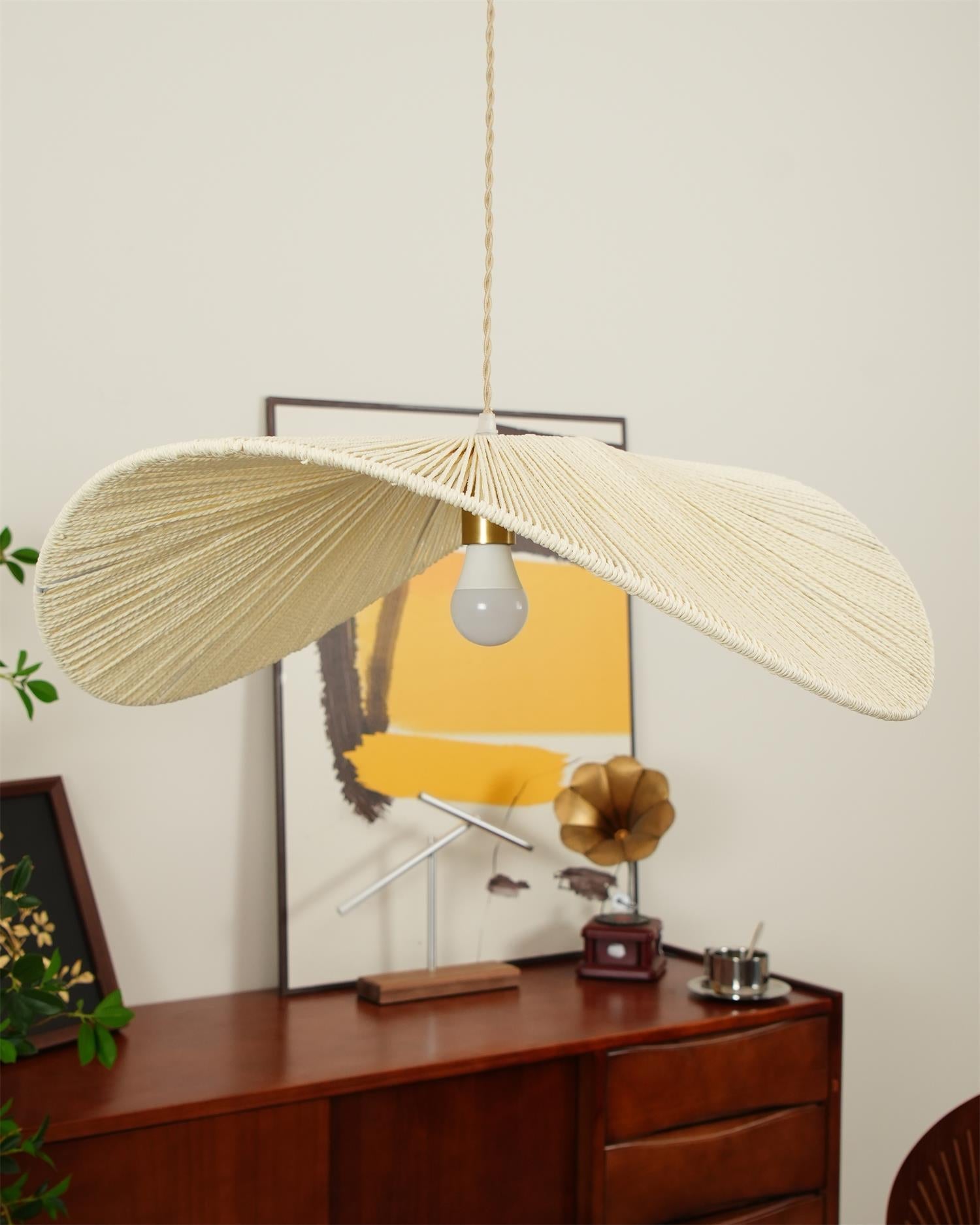 Solara Handwoven Natural Rattan Pendant Light - Letslighting