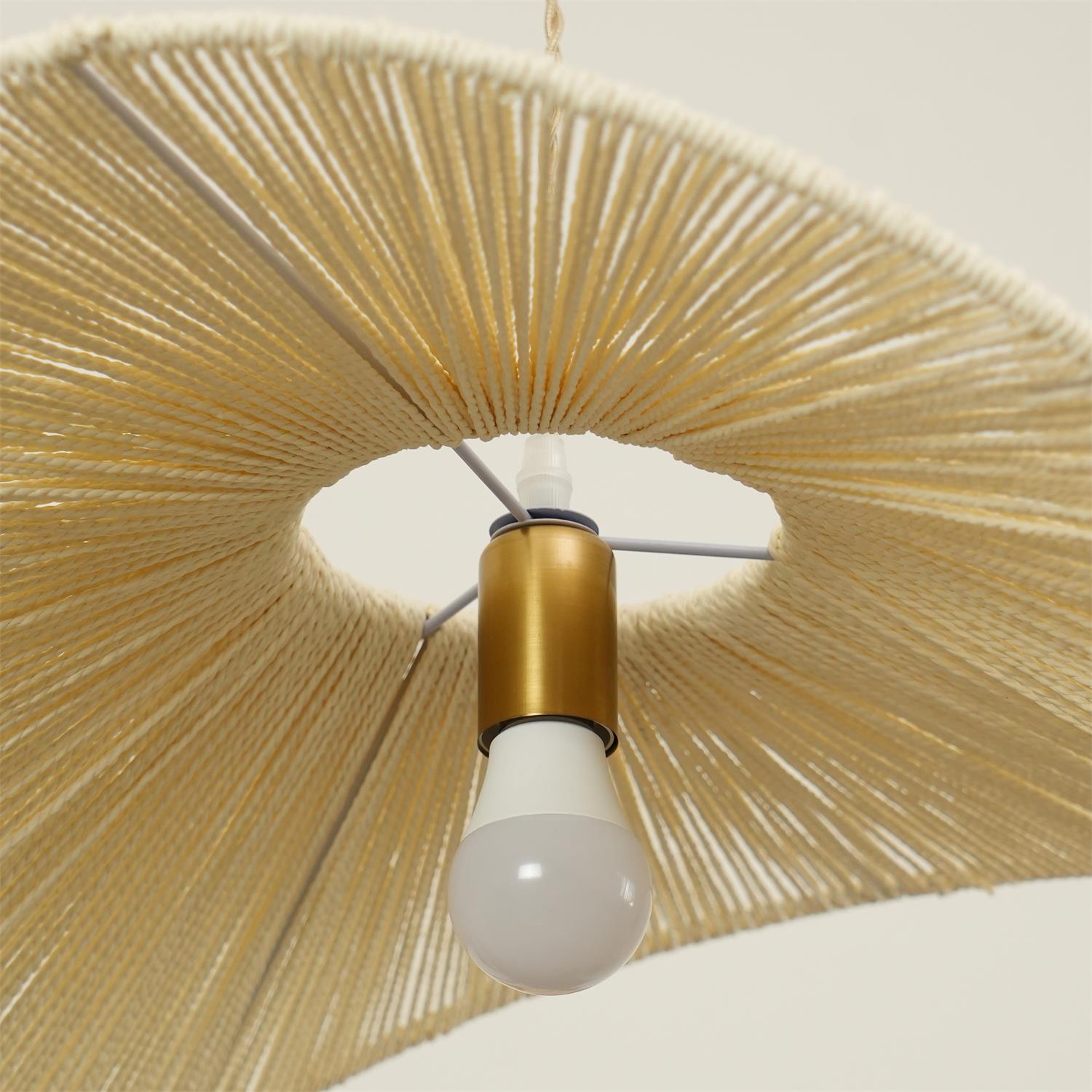 Solara Handwoven Natural Rattan Pendant Light - Letslighting