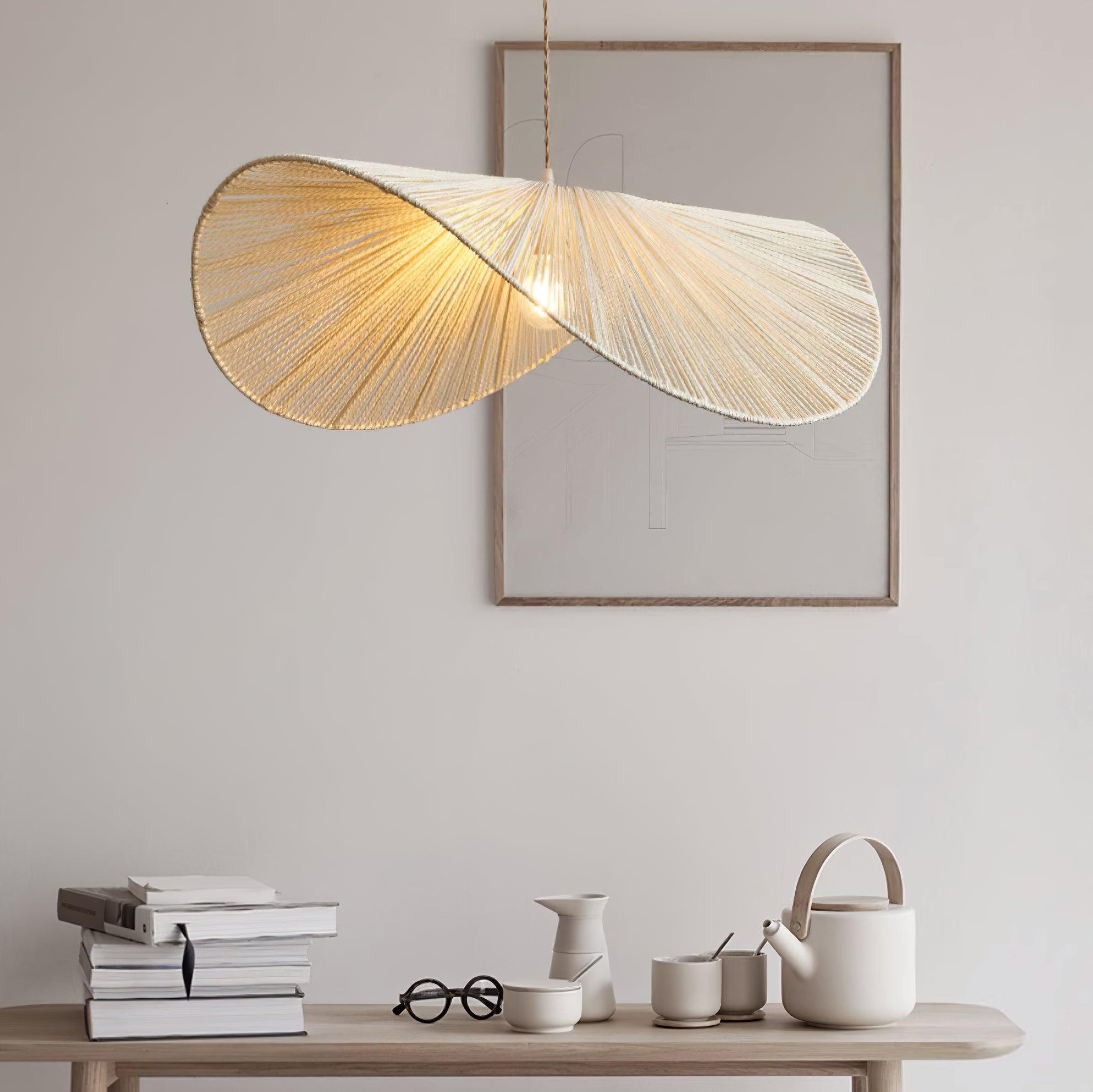 Solara Handwoven Natural Rattan Pendant Light - Letslighting