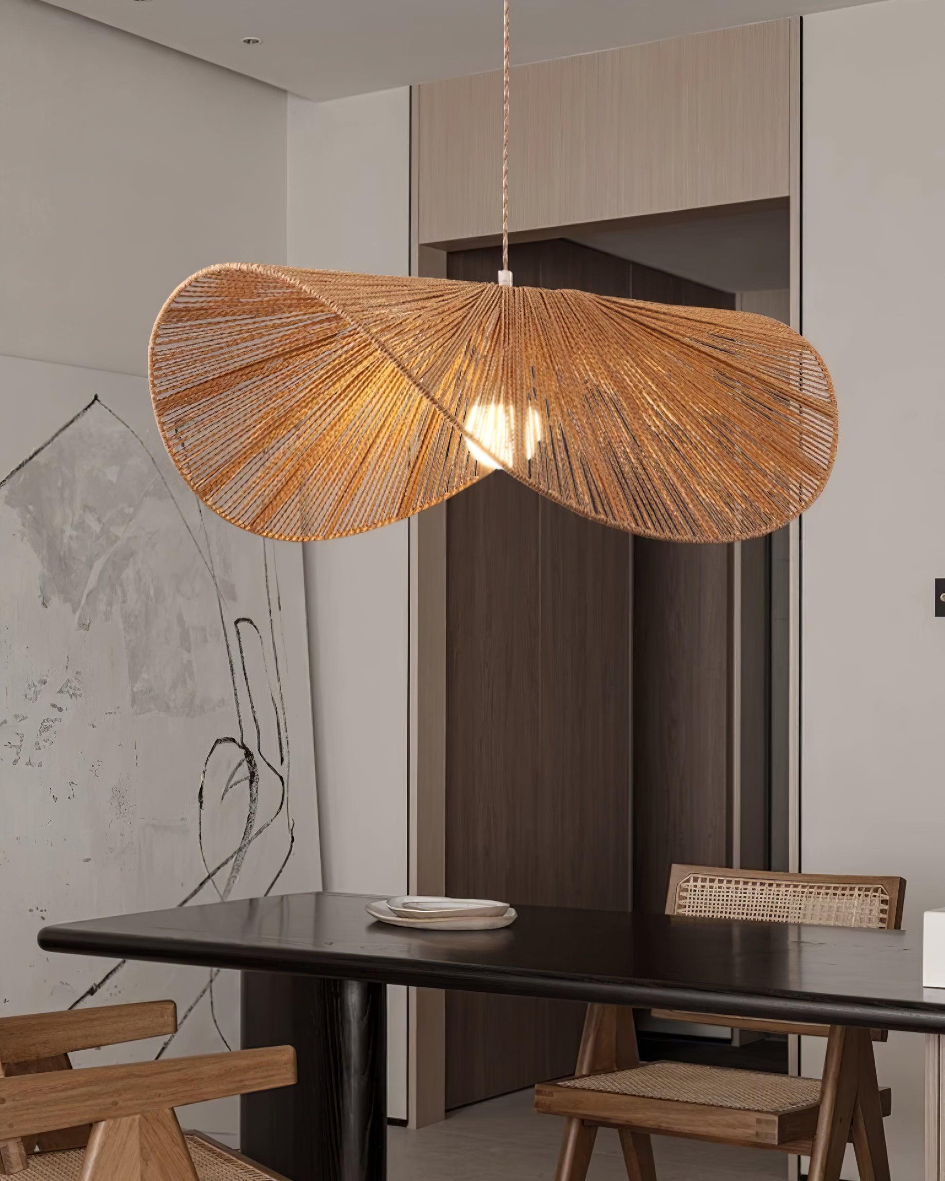 Solara Handwoven Natural Rattan Pendant Light - Letslighting
