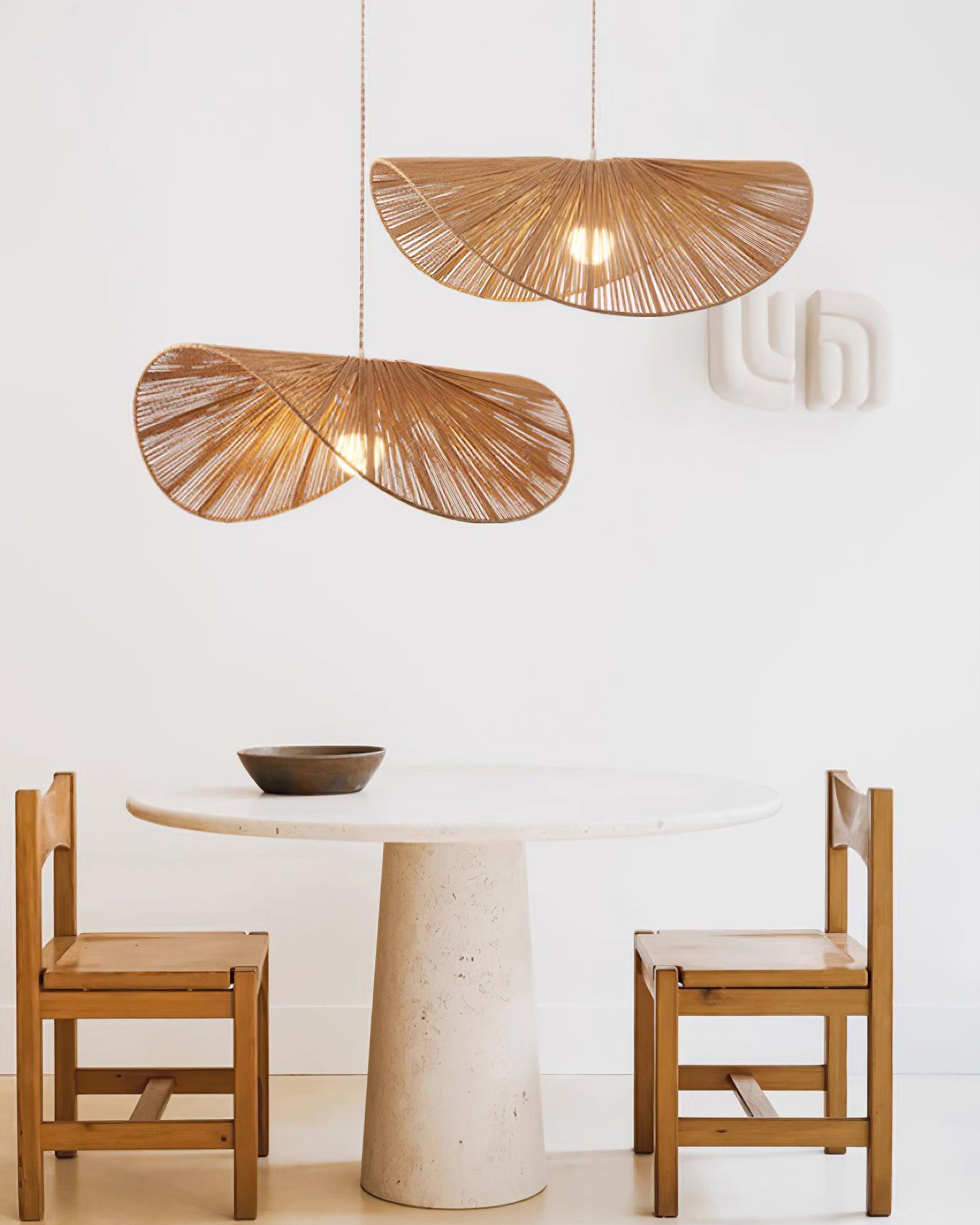 Solara Handwoven Natural Rattan Pendant Light - Letslighting