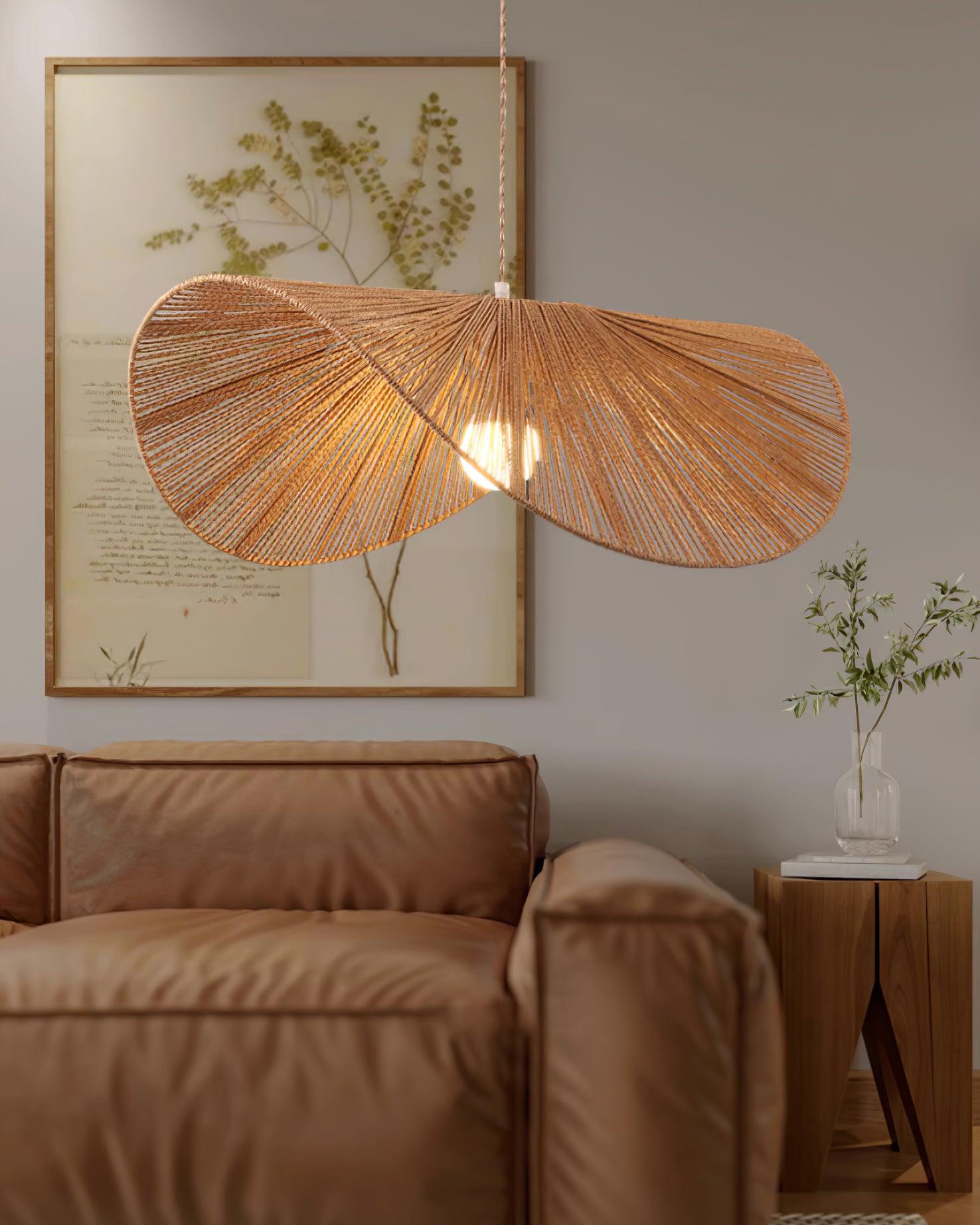 Solara Handwoven Natural Rattan Pendant Light - Letslighting