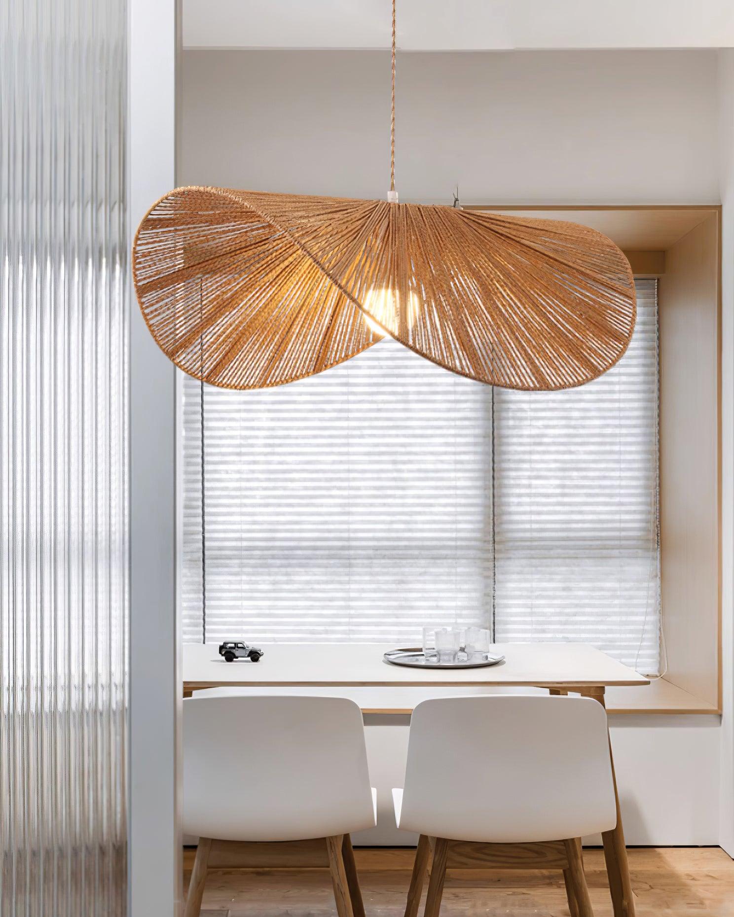 Solara Handwoven Natural Rattan Pendant Light - Letslighting