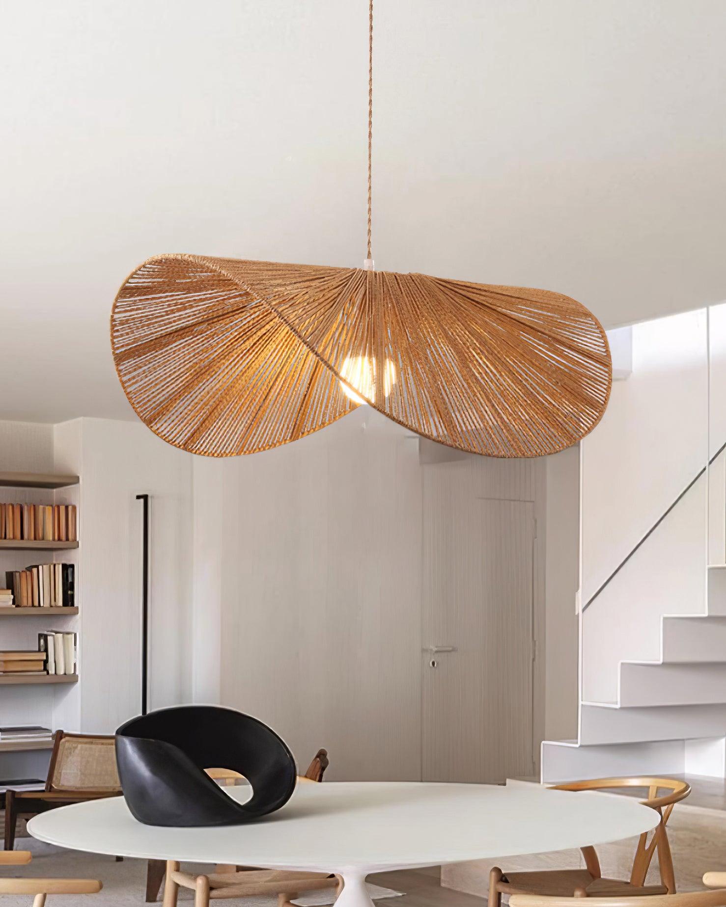 Solara Handwoven Natural Rattan Pendant Light - Letslighting