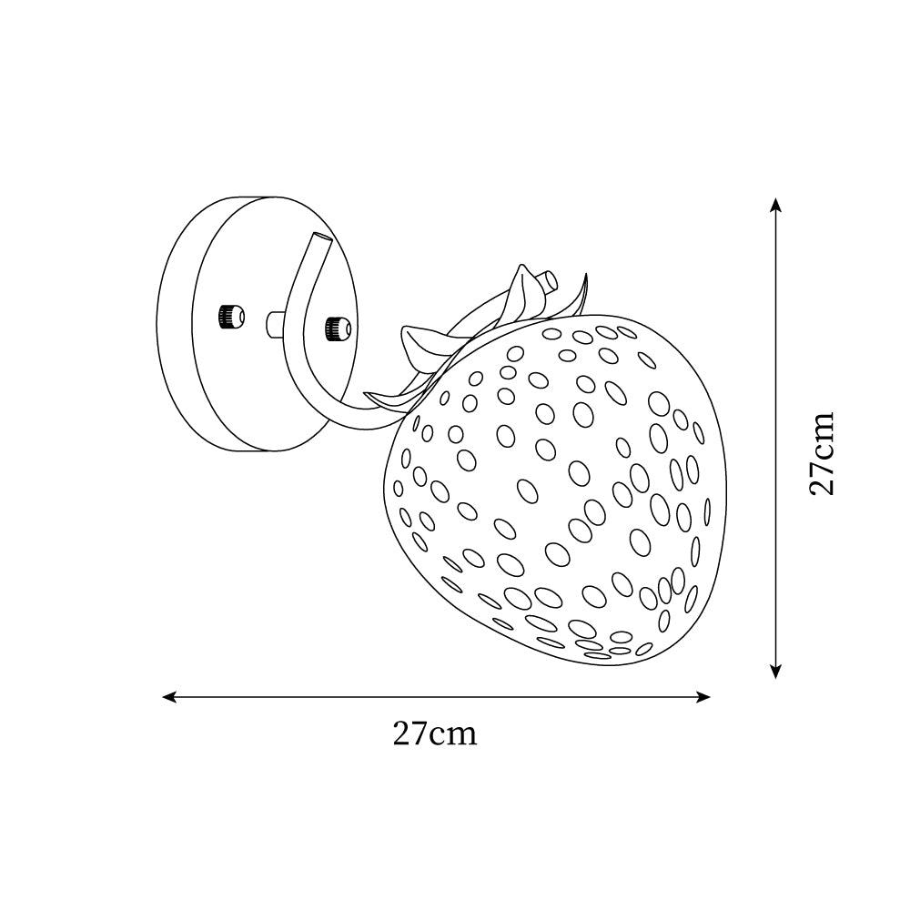 Pebora Strawberry-Inspired Wall Lamp - Letslighting