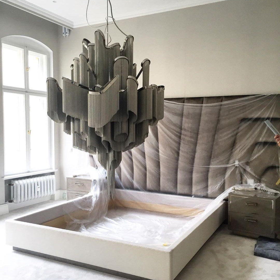 Lustra Pendant Lamp Stream Chain Nickel - Letslighting