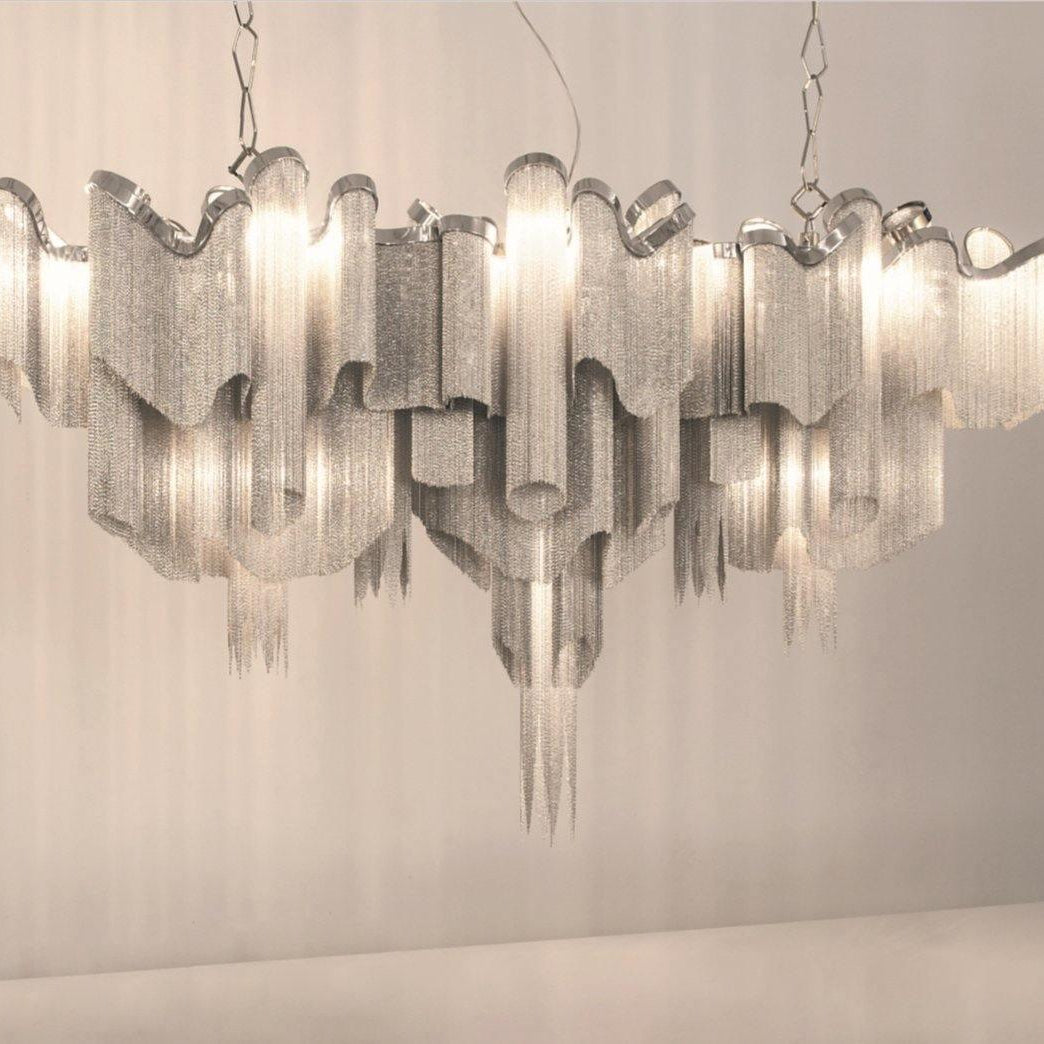 Lustra Pendant Lamp Stream Chain Nickel - Letslighting