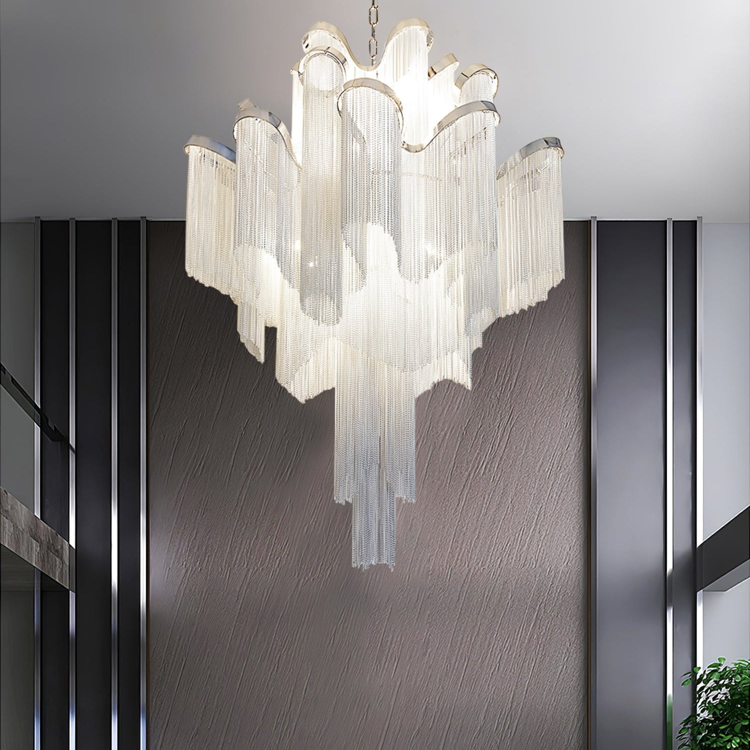Lustra Pendant Lamp Stream Chain Nickel - Letslighting