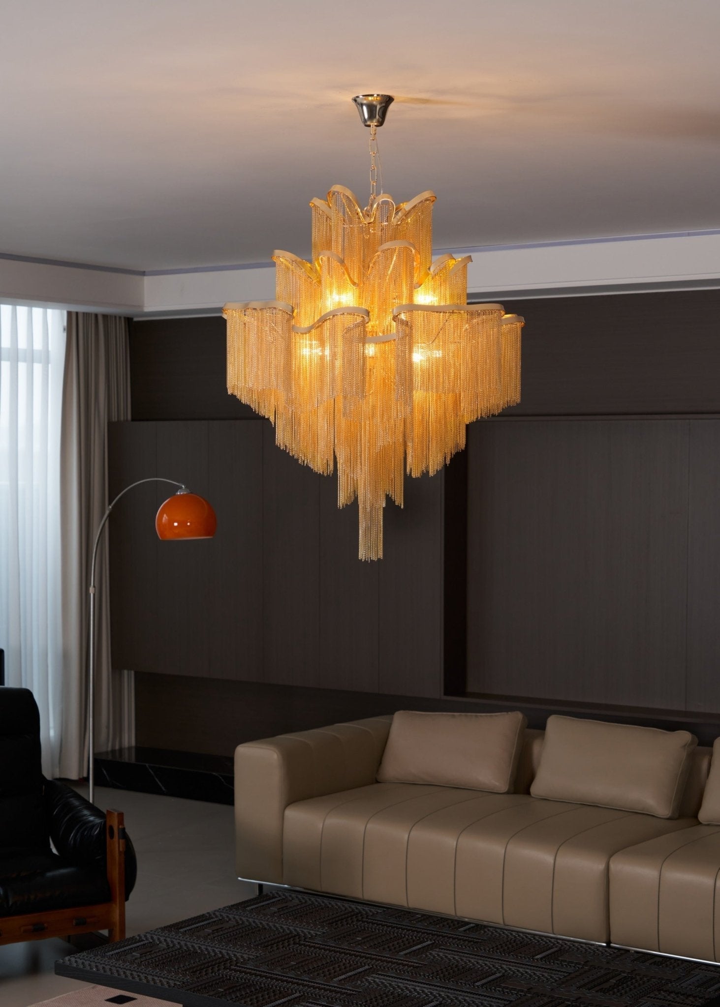 Lustra Pendant Lamp Stream Chain Nickel - Letslighting