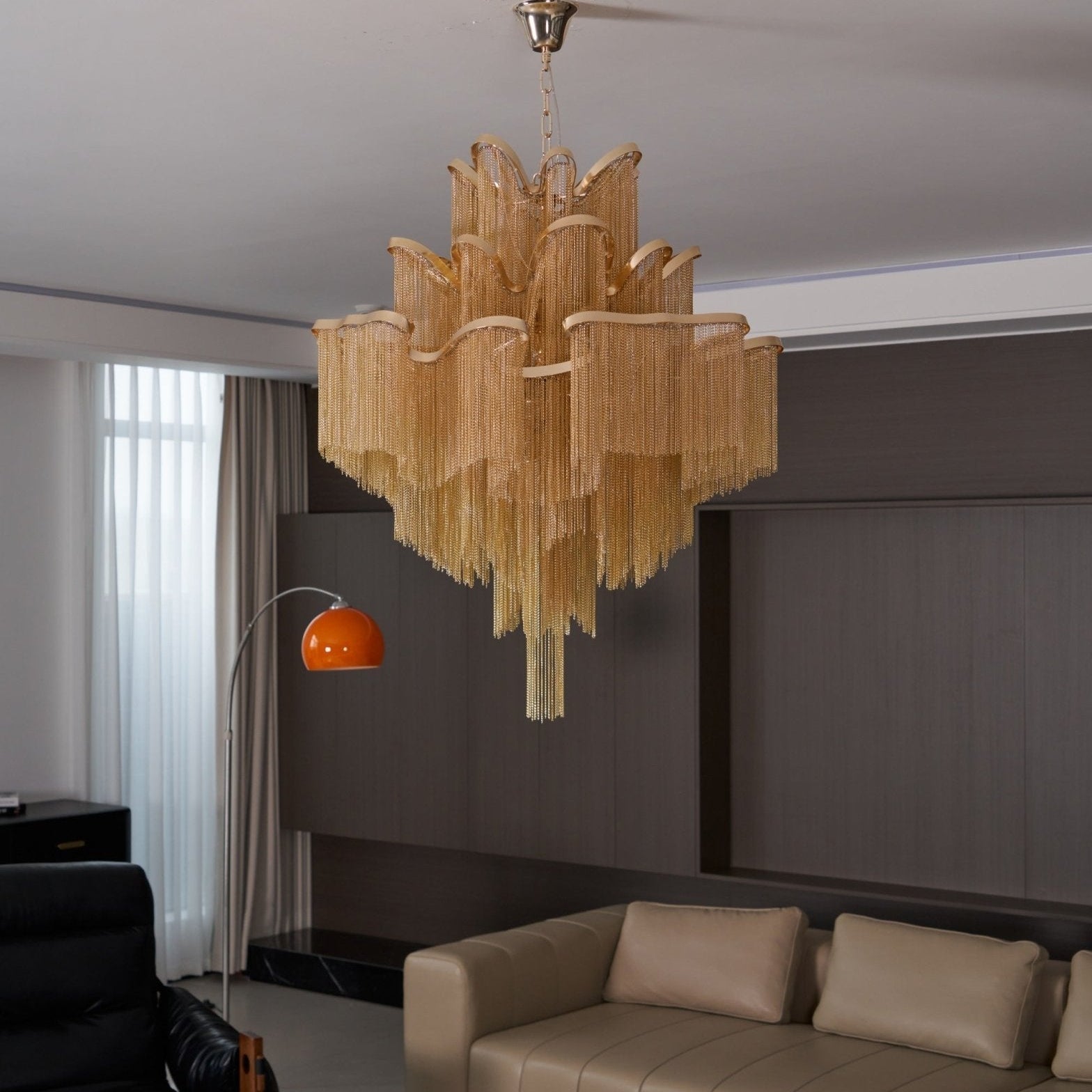 Lustra Pendant Lamp Stream Chain Nickel - Letslighting